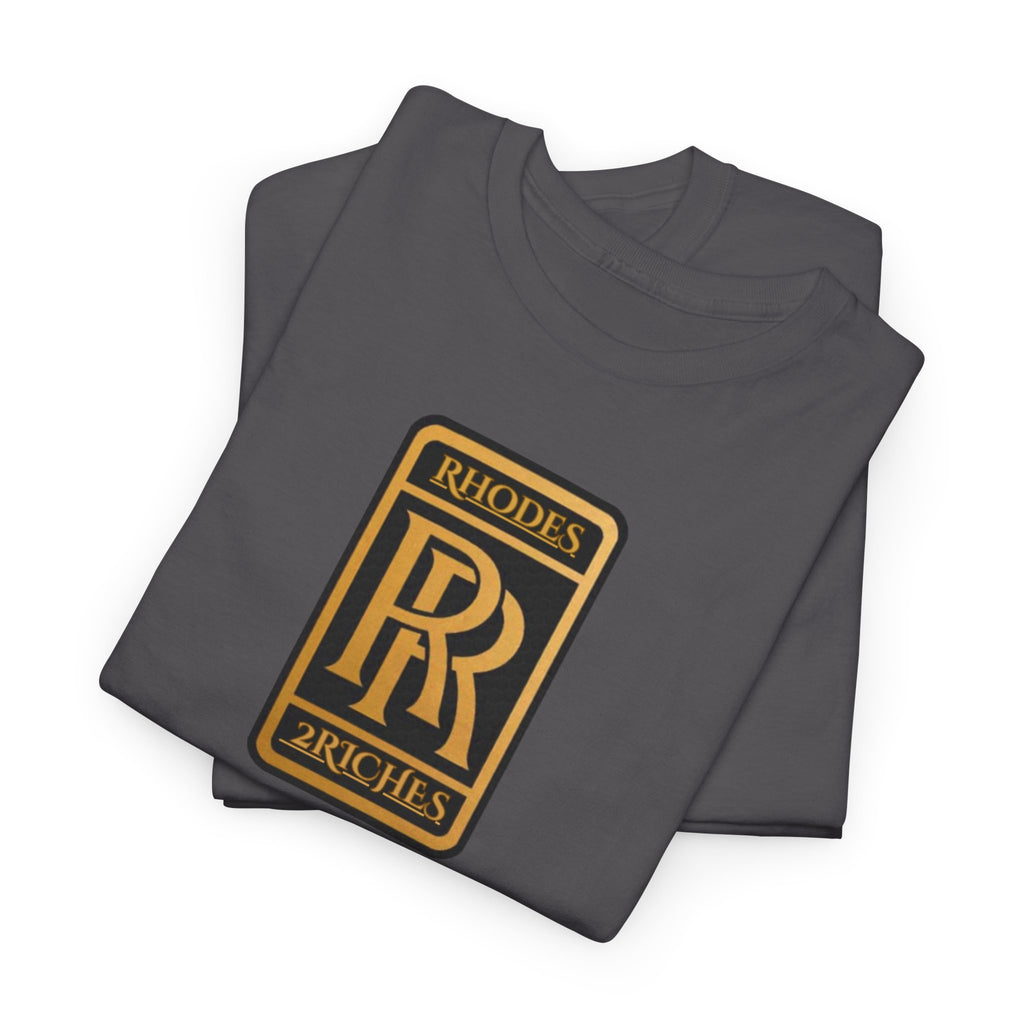 Rhodes 2 Riches Family Crest - Luxury Monogram Tee — 'RR' Rhodes & Riches Crest Cotton T-Shirt