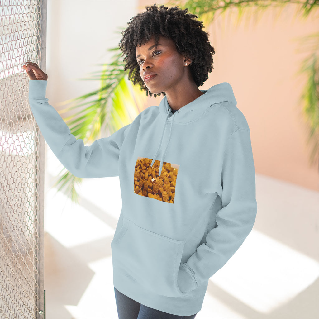 UPS Delivery Hoodie — Golden Nugget Pattern Chest Print Fleece Hoodie