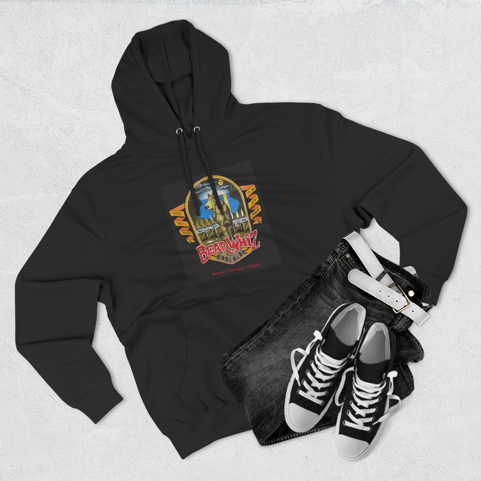 Bear Whiz Beer Original Hoodie — 'Beach Vibes' Graphic Pullover