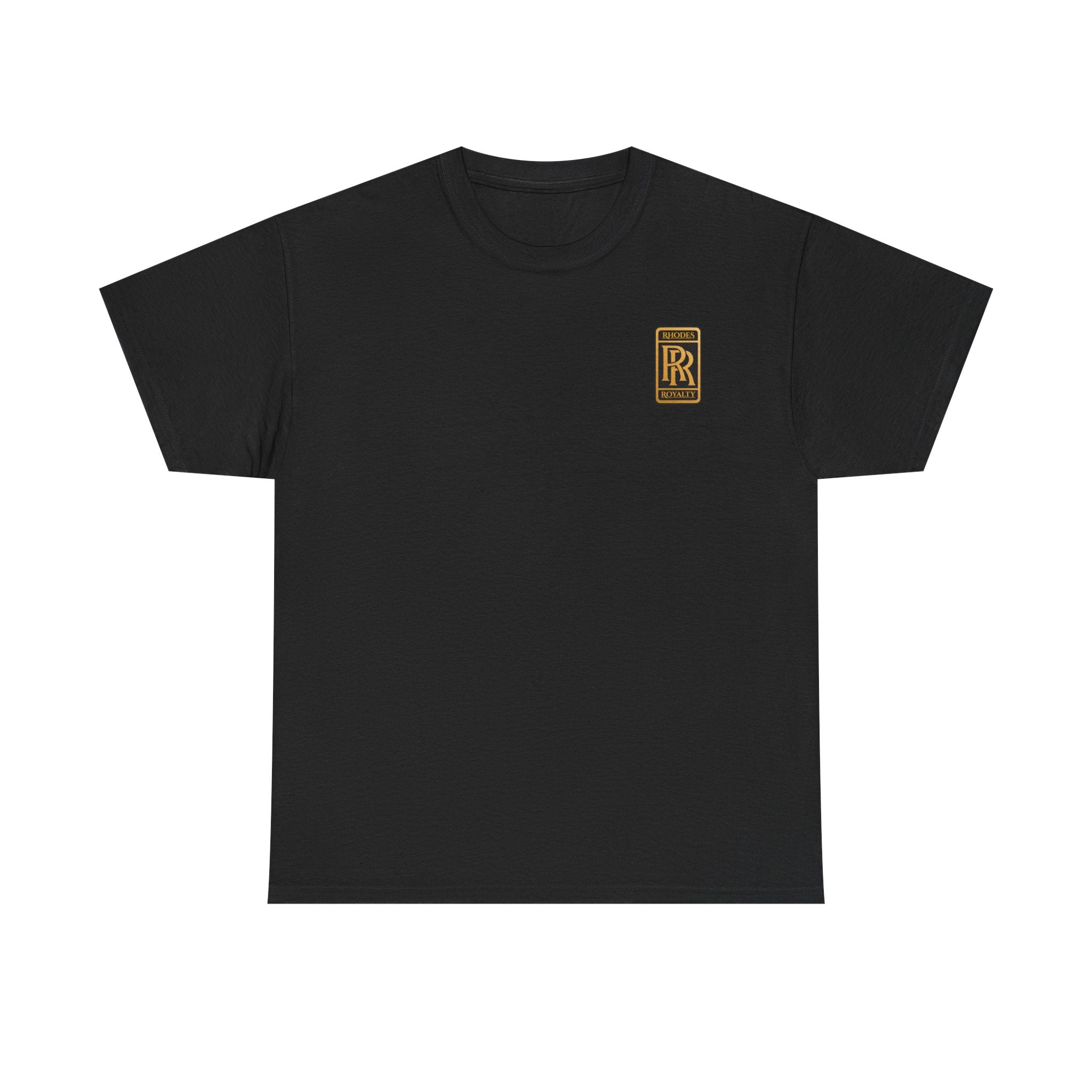 Rhodes Royalty Family Crest- Luxury Monogram T-Shirt — Small Chest Patch "RR"