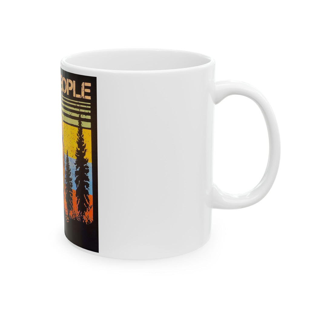 I Hate People Bear Mug — Funny Retro Camping Coffee Cup (11oz/15oz)