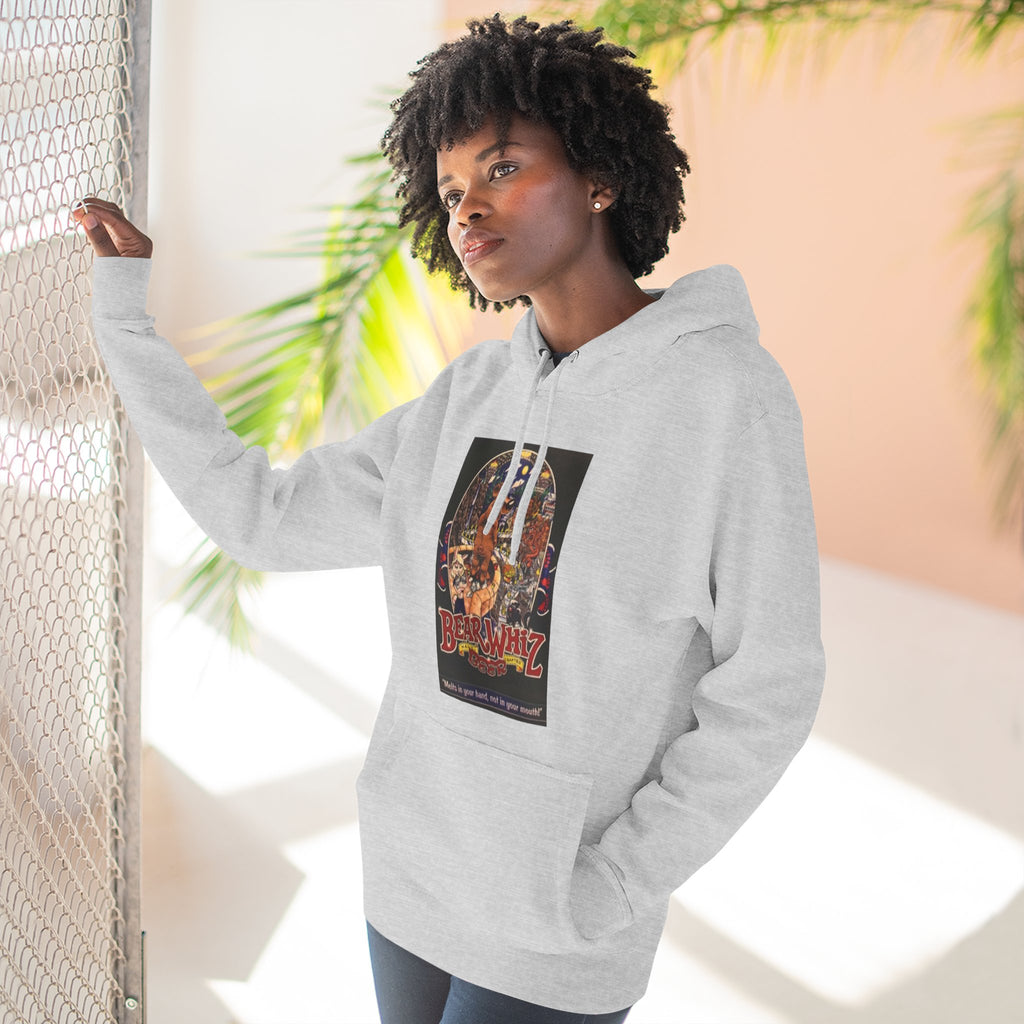 Bear Whiz Beer 3 Hoodie — 'Burning Jazz' Retro Concert Poster Fleece Hoodie