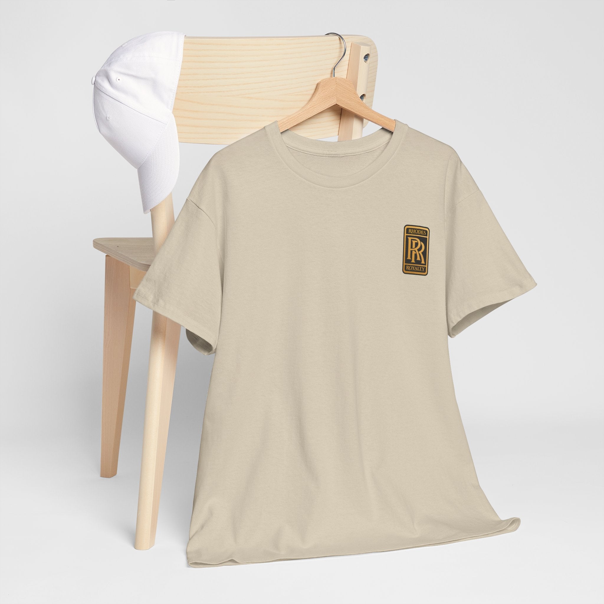 Rhodes Royalty Family Crest- Luxury Monogram T-Shirt — Small Chest Patch "RR"