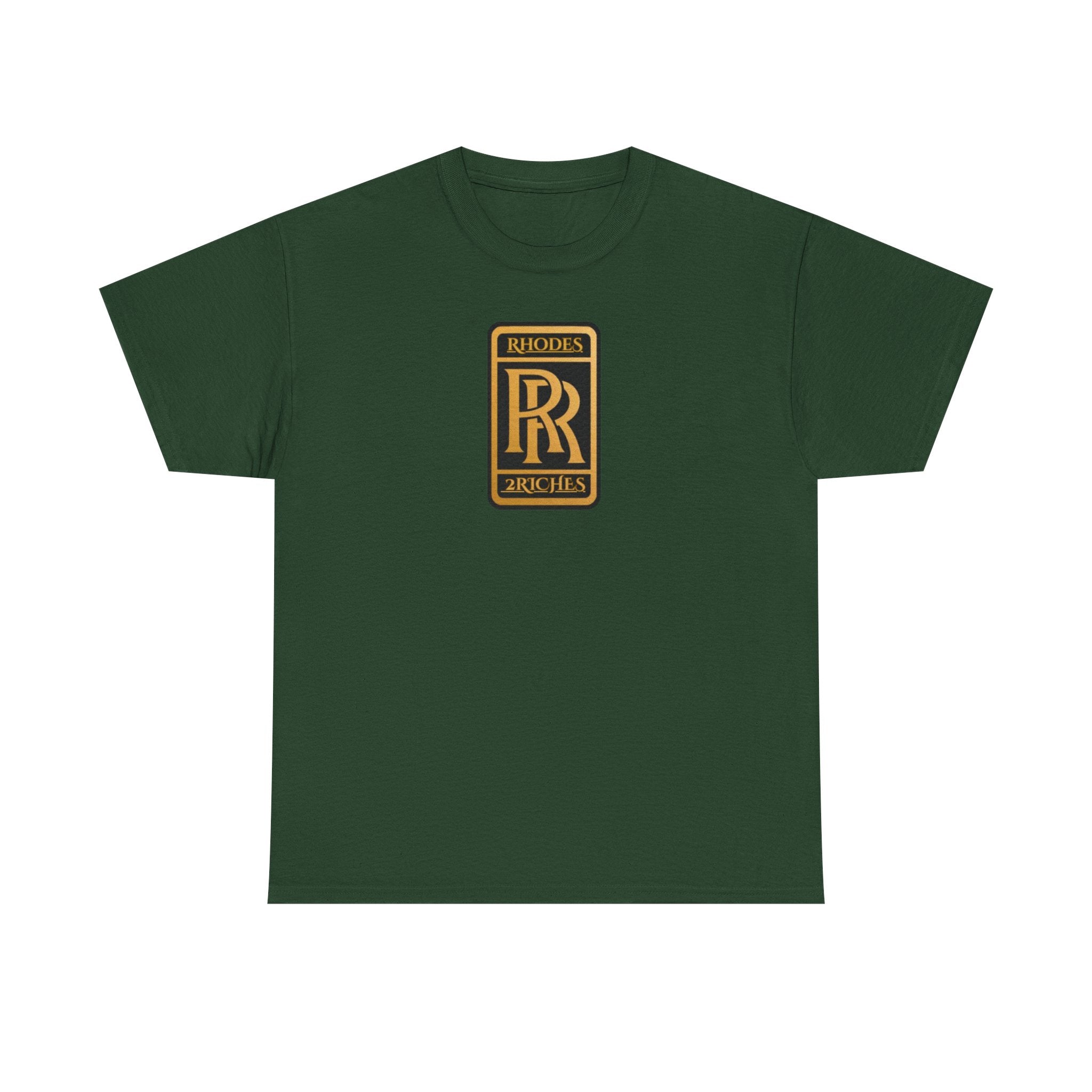 Rhodes 2 Riches Family Crest - Luxury Monogram Tee — 'RR' Rhodes & Riches Crest Cotton T-Shirt