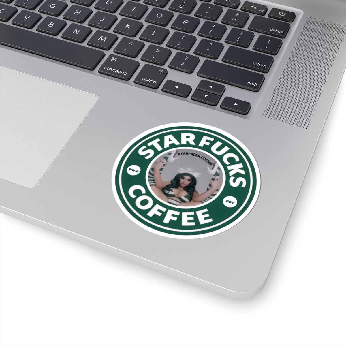 StarFucks.Coffee Sticker (Kiss-Cut) — Round Vinyl Decal laptop car truck window door clothing