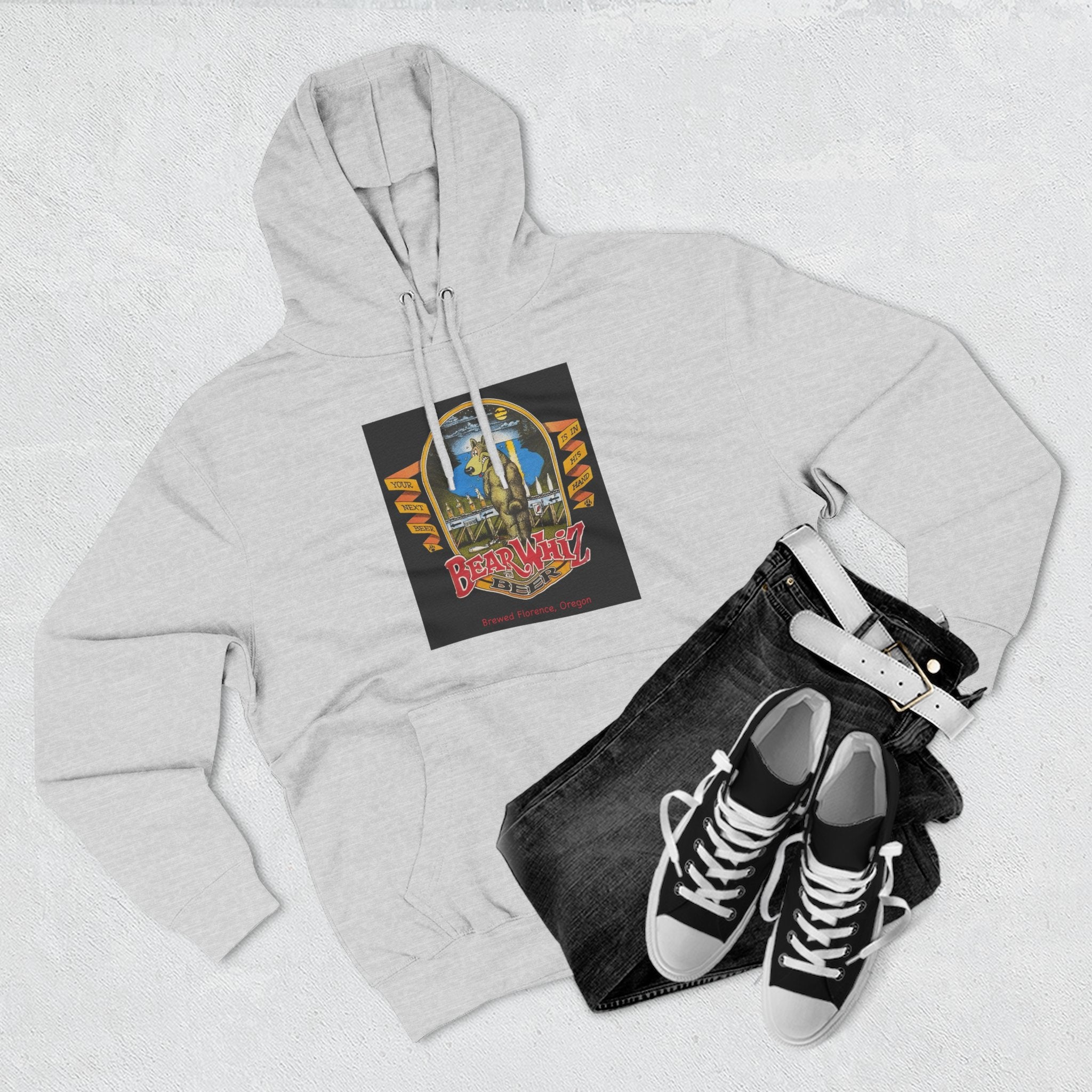 Bear Whiz Beer Original Hoodie — 'Beach Vibes' Graphic Pullover