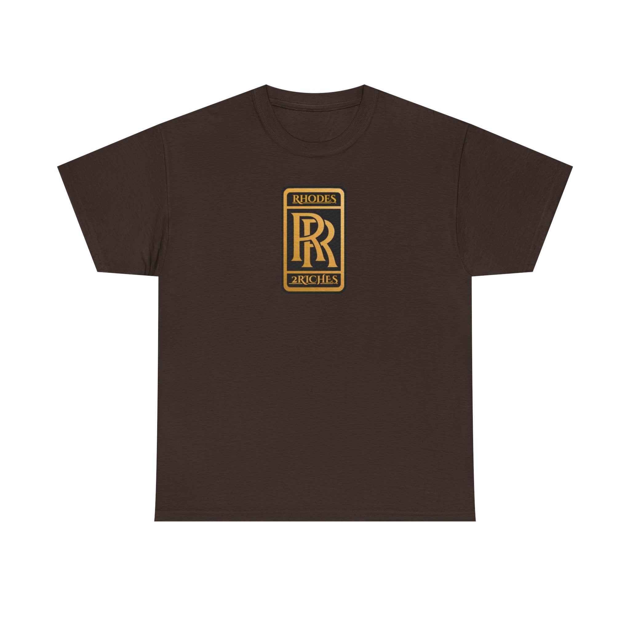 Rhodes 2 Riches Family Crest - Luxury Monogram Tee — 'RR' Rhodes & Riches Crest Cotton T-Shirt