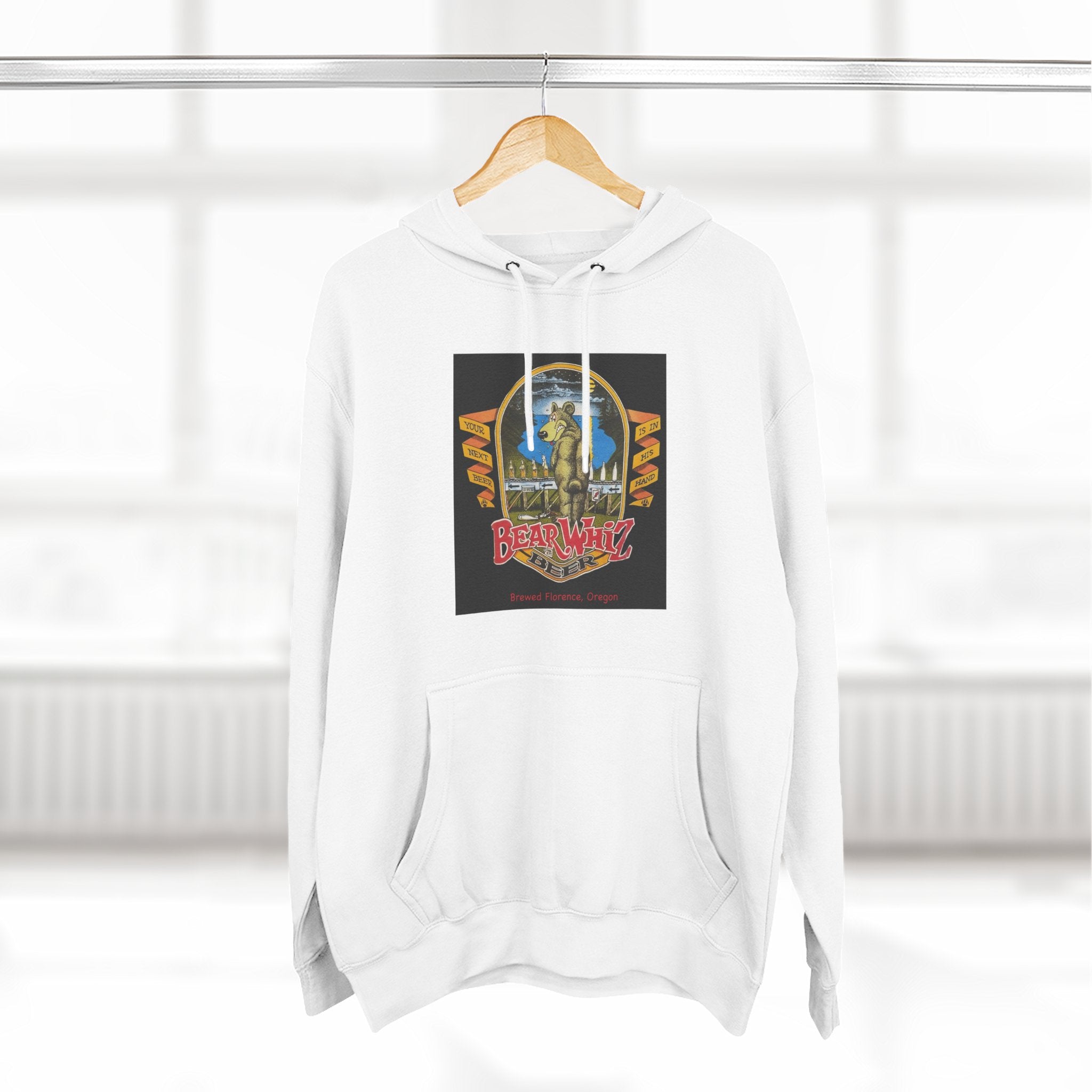 Bear Whiz Beer Original Hoodie — 'Beach Vibes' Graphic Pullover