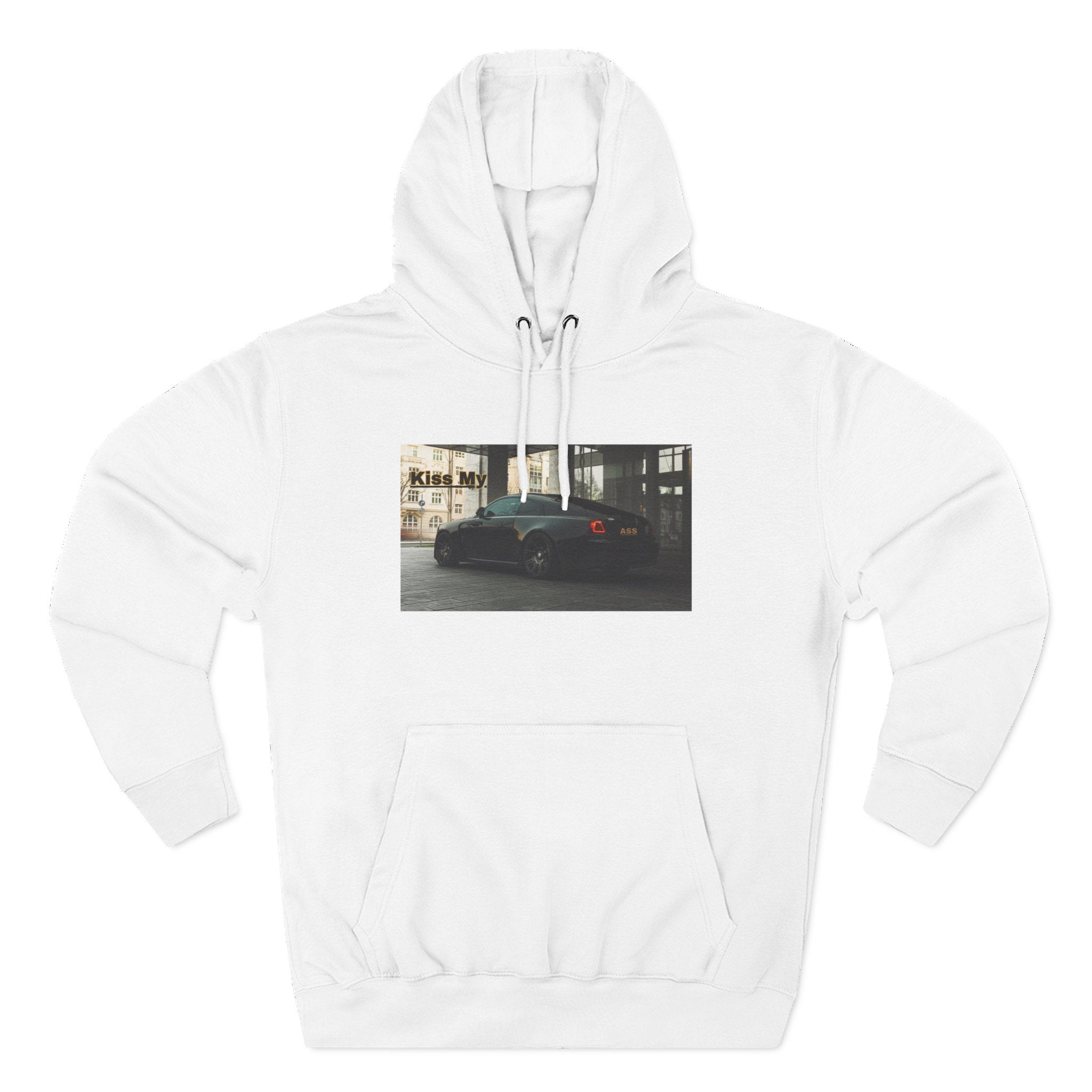 KISS MY license plate Photo Hoodie — Vintage Streetwear Pullover