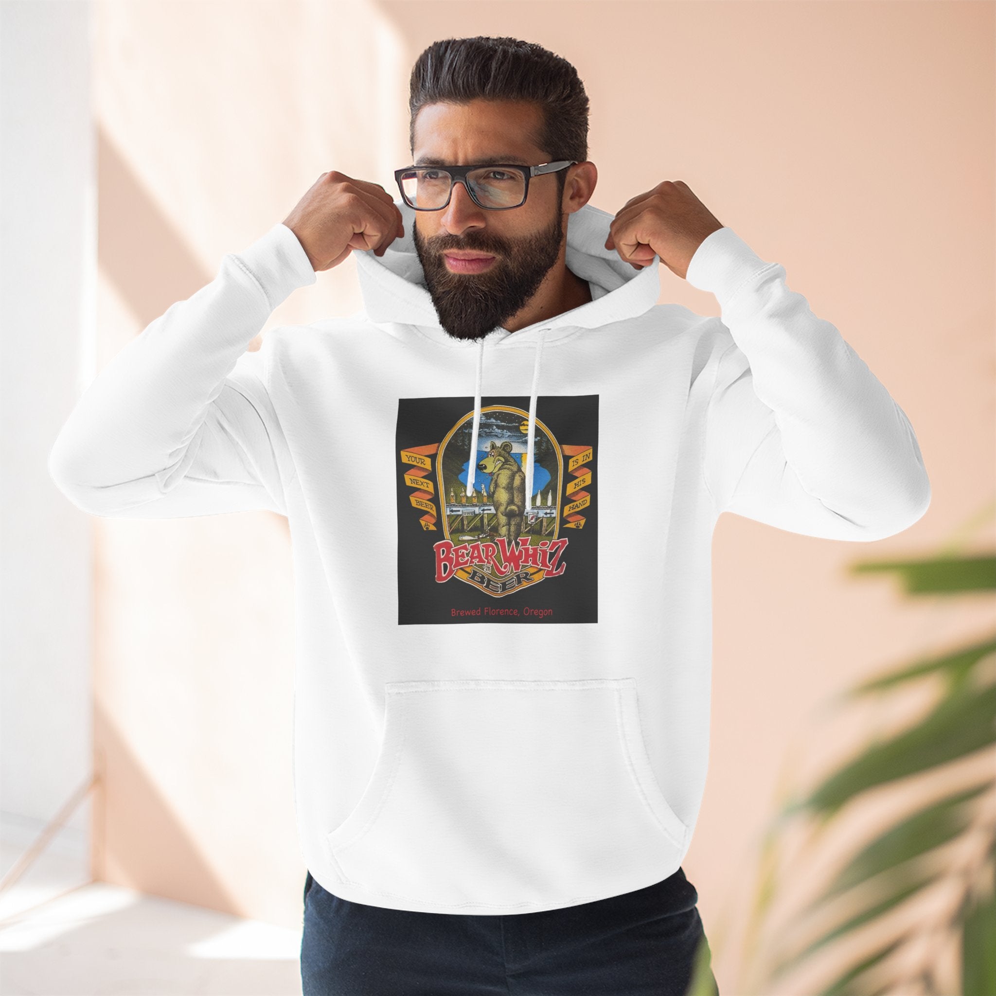 Bear Whiz Beer Original Hoodie — 'Beach Vibes' Graphic Pullover