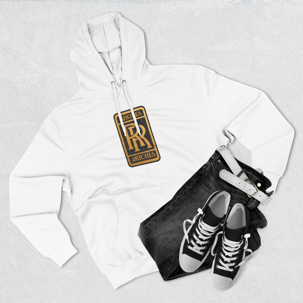 RHODES 2 RICHES Heritage RR Gold Emblem Hoodie — Luxury Vintage Logo Fleece