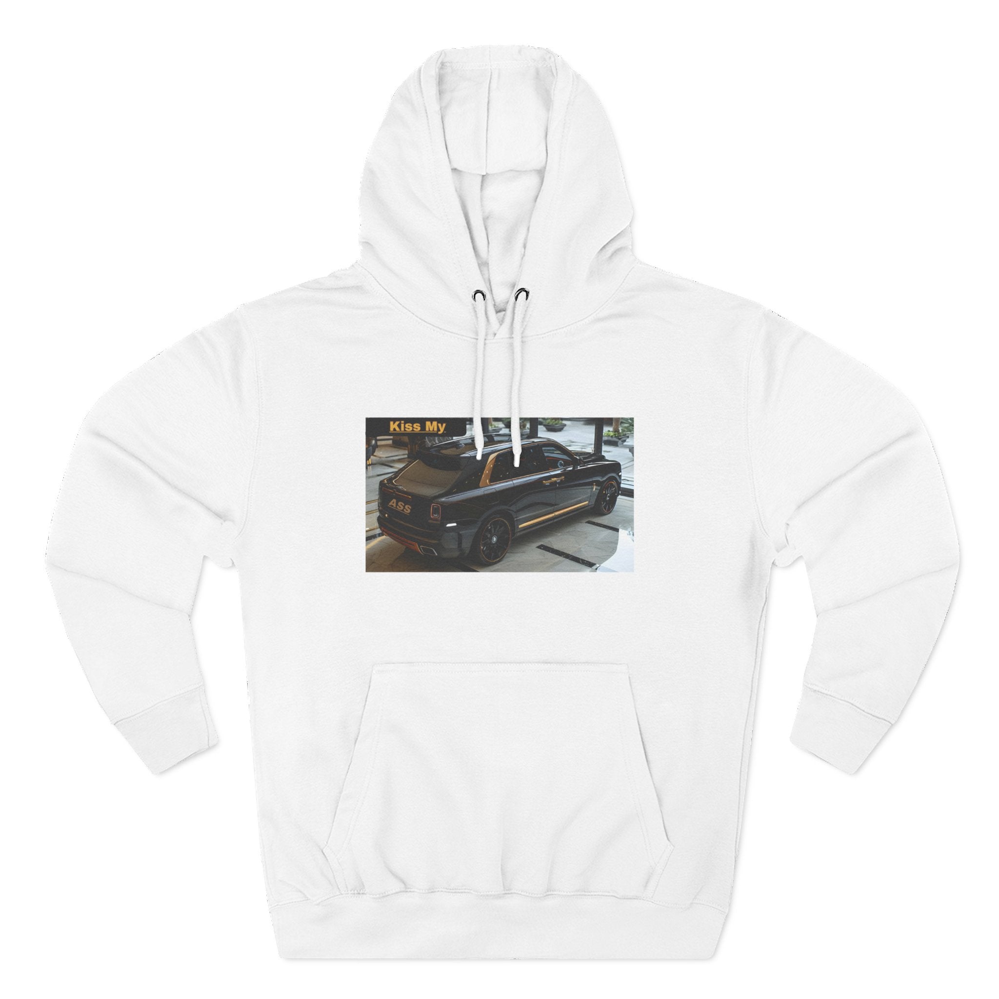 Kiss MY  License plate SUV Hoodie — Vintage Black Muscle Car Graphic Pullover