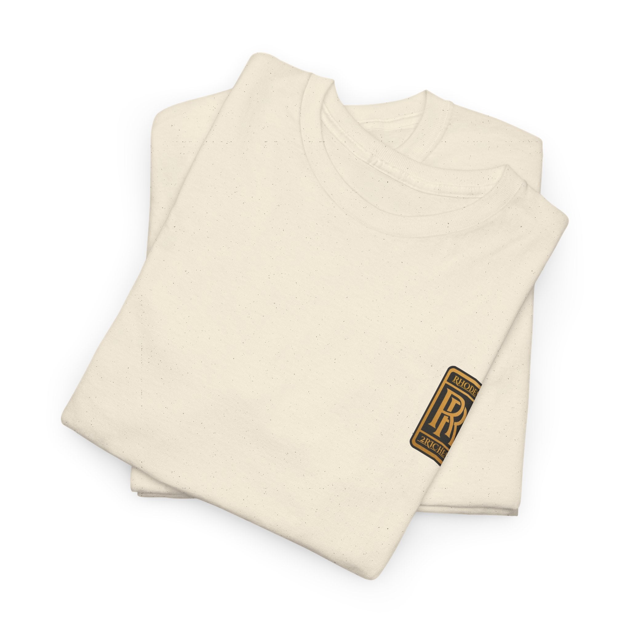 Rhodes 2 Riches Gold Family Crest Monogram Tee — Luxury RR Chest Patch T-Shirt