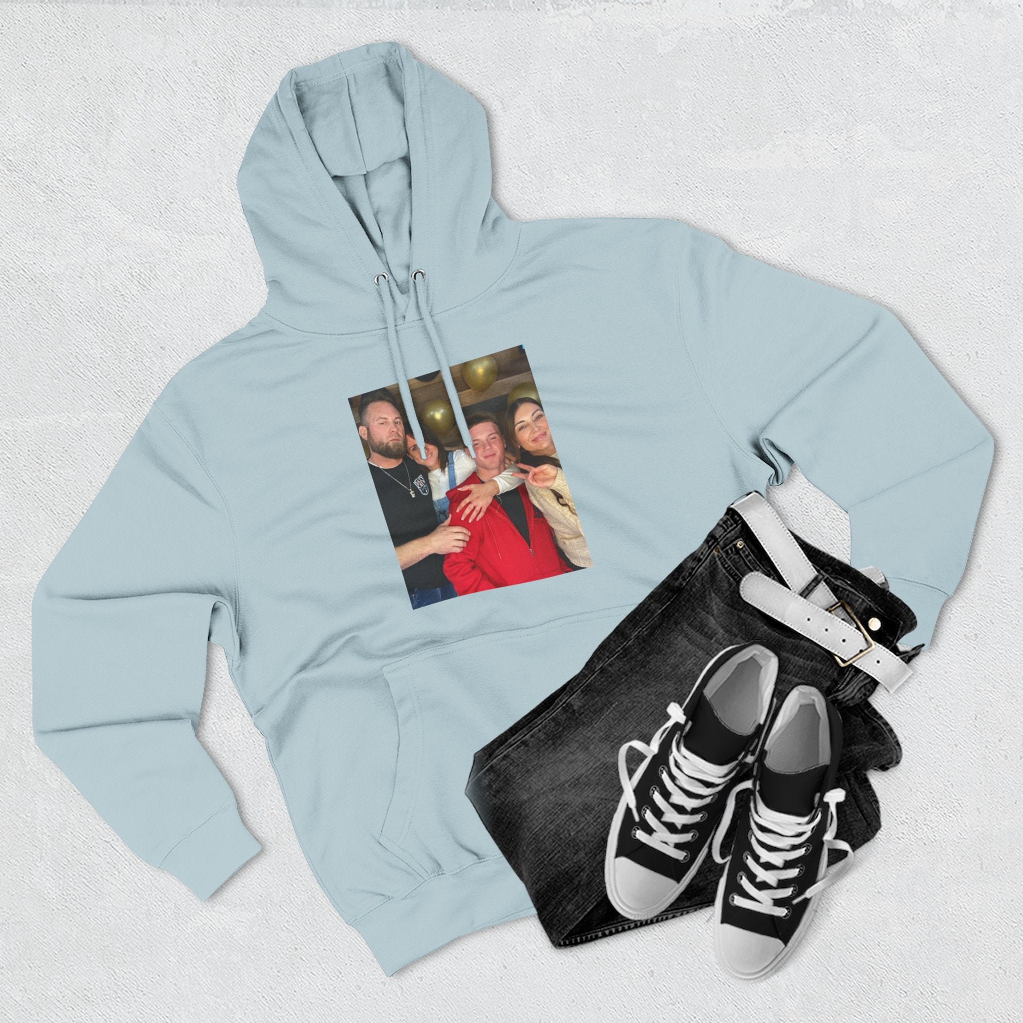 Family!!     Photo Collage Fleece Hoodie - Custom Group Portrait Pullover