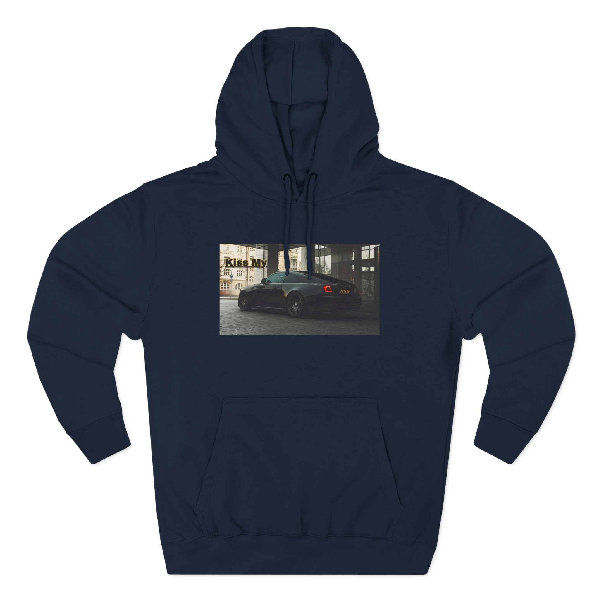 KISS MY license plate Photo Hoodie — Vintage Streetwear Pullover