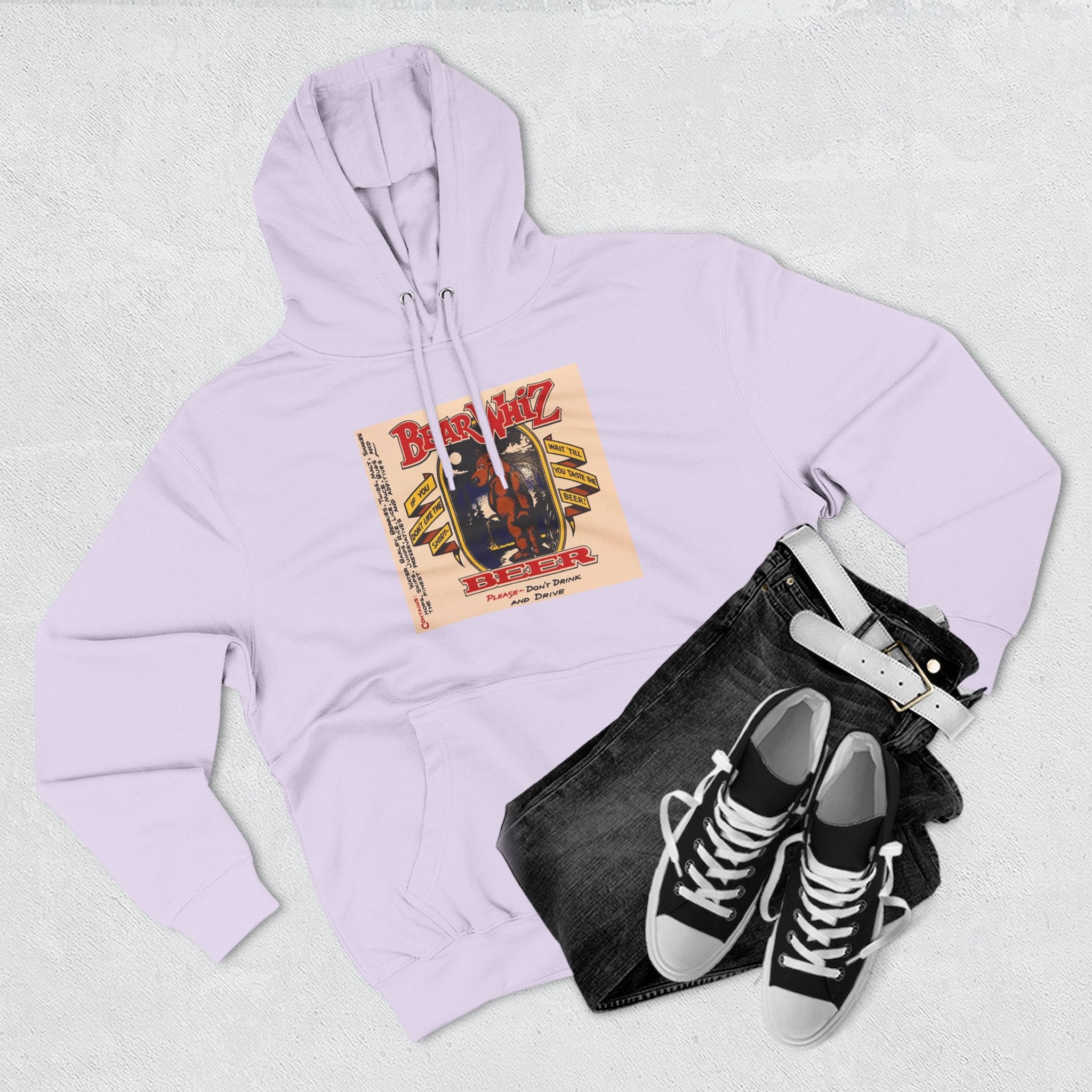 Bear Whiz Beer Original Brew Hoodie - "Bluegrass Revival" Music Poster Design