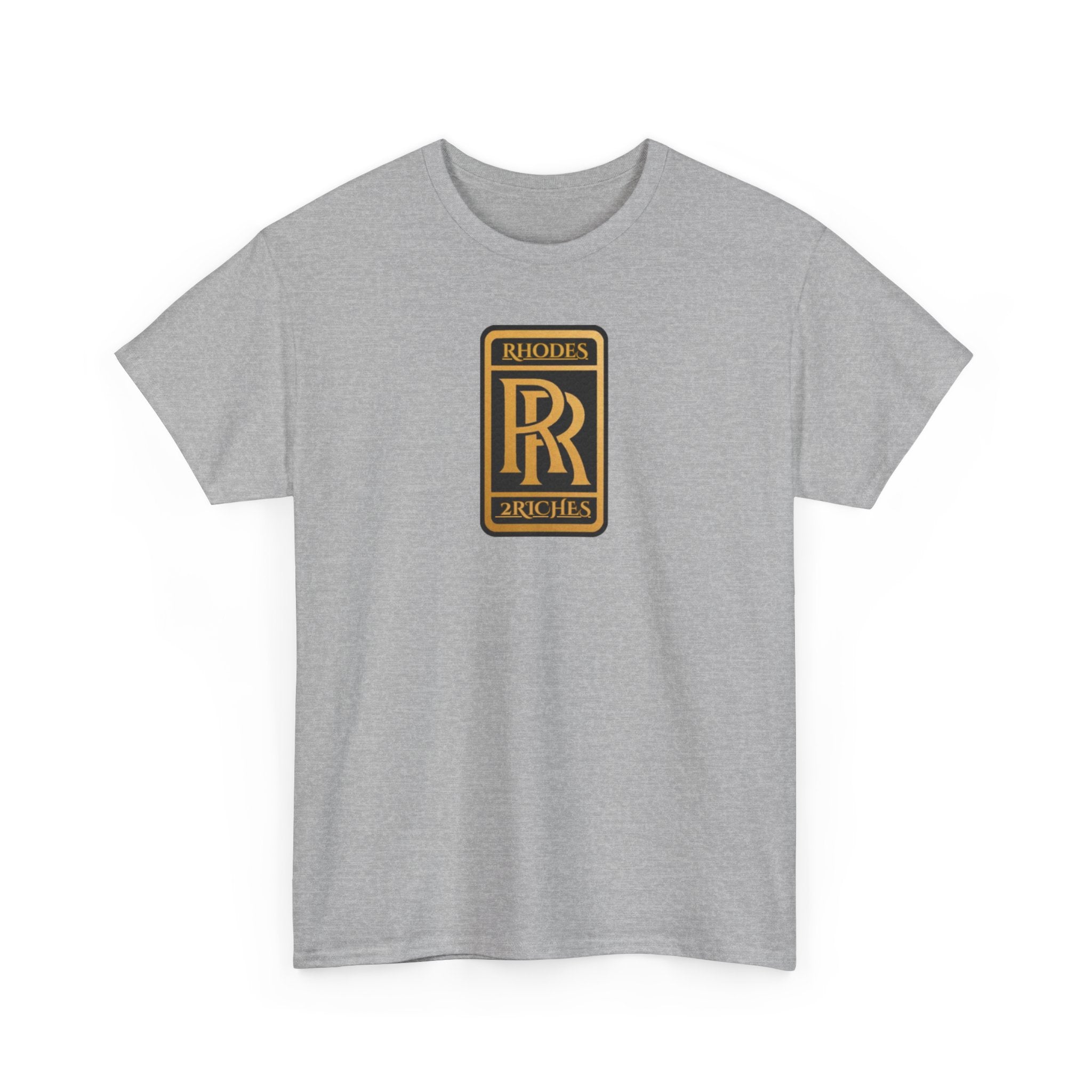 Rhodes 2 Riches Family Crest - Luxury Monogram Tee — 'RR' Rhodes & Riches Crest Cotton T-Shirt