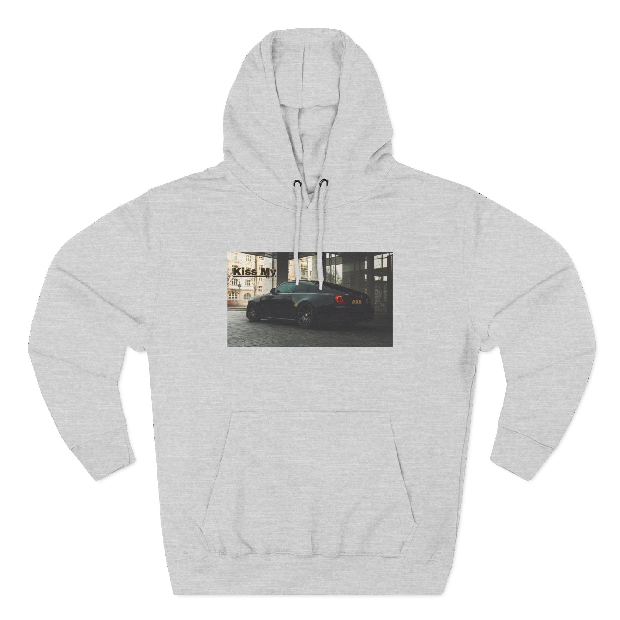 KISS MY license plate Photo Hoodie — Vintage Streetwear Pullover