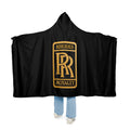 Rhodes Royalty - RR Hooded Blanket – Cozy Snuggle Throw with Gold Emblem