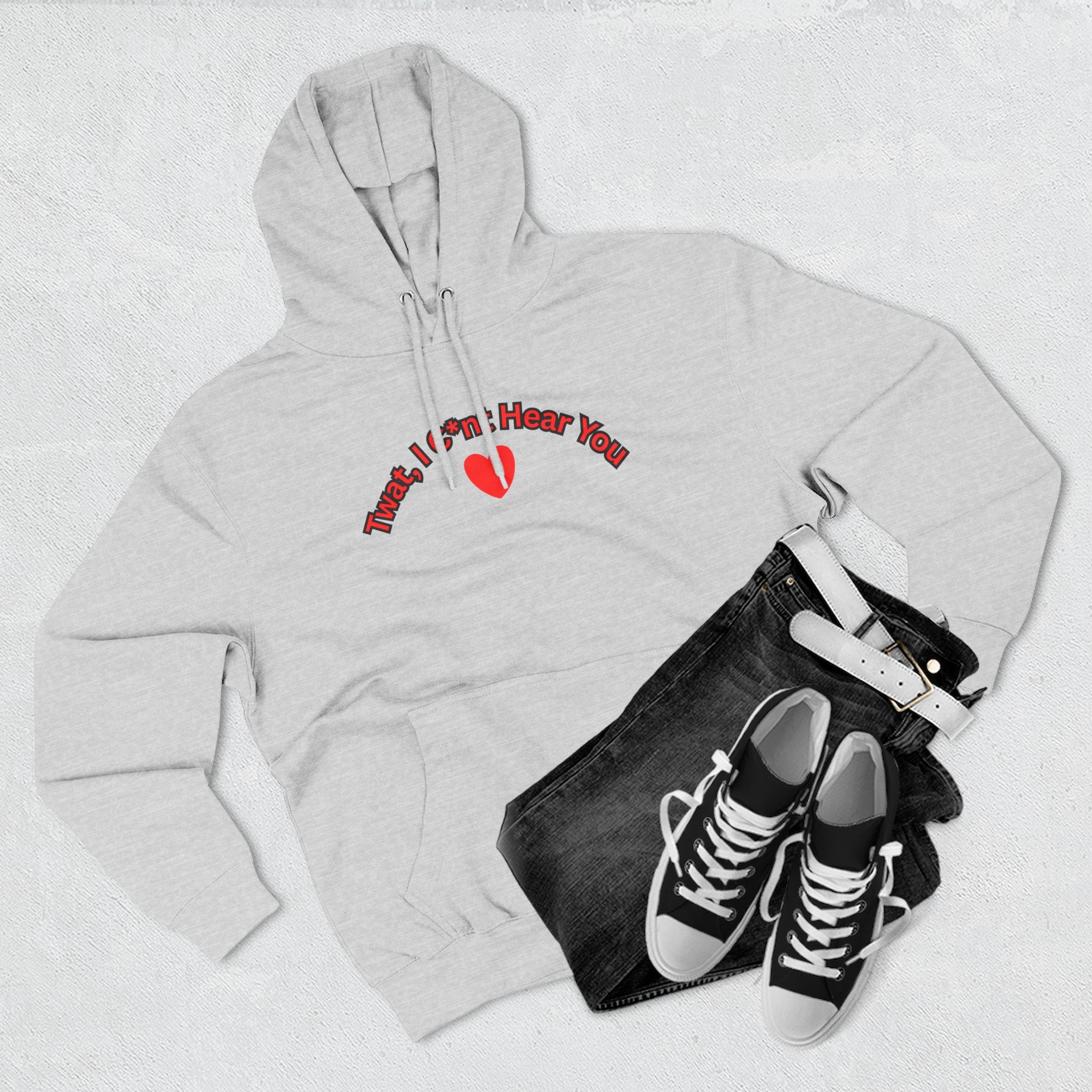 I cunt hear you 2 Three-Panel Fleece Hoodie