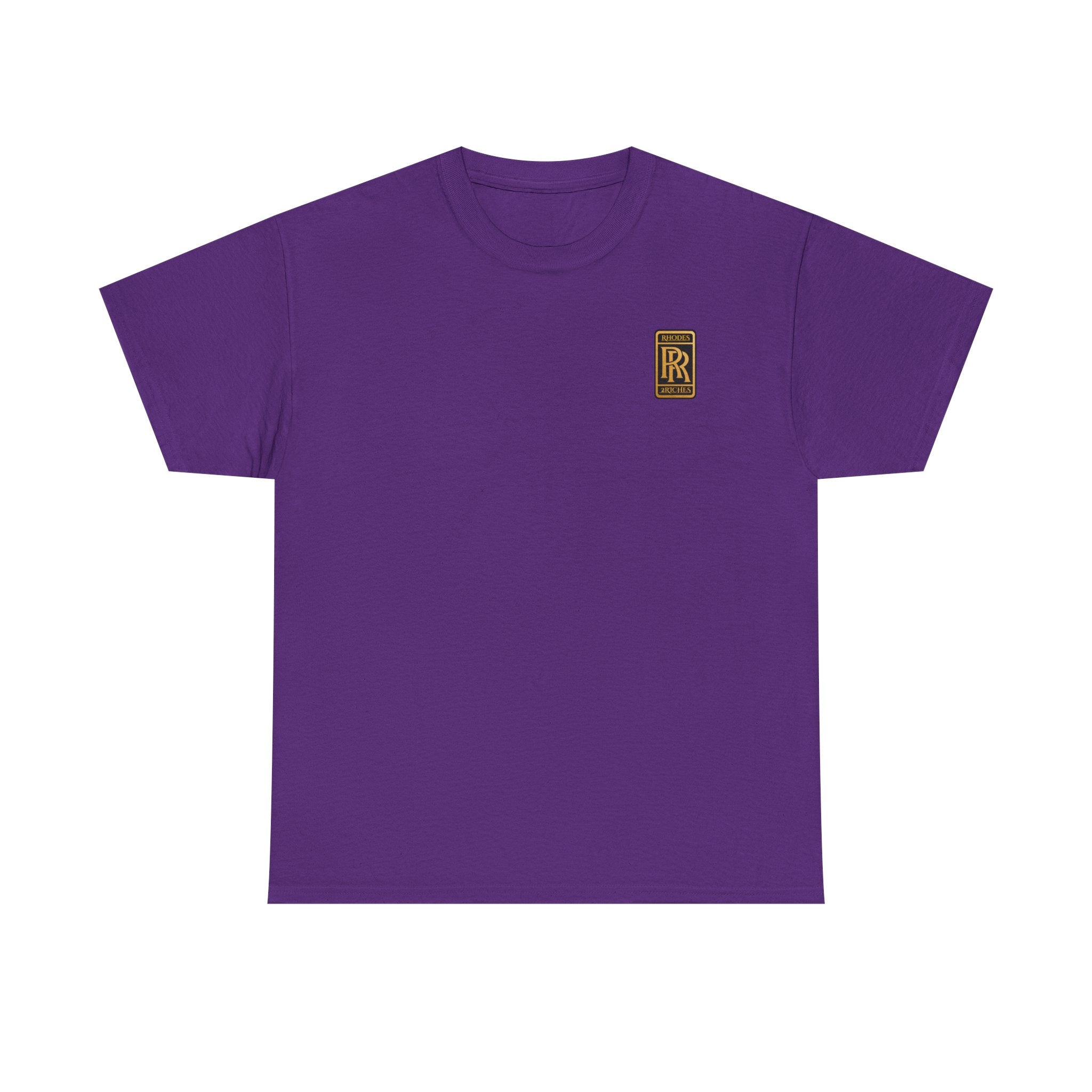Rhodes 2 Riches Gold Family Crest Monogram Tee — Luxury RR Chest Patch T-Shirt
