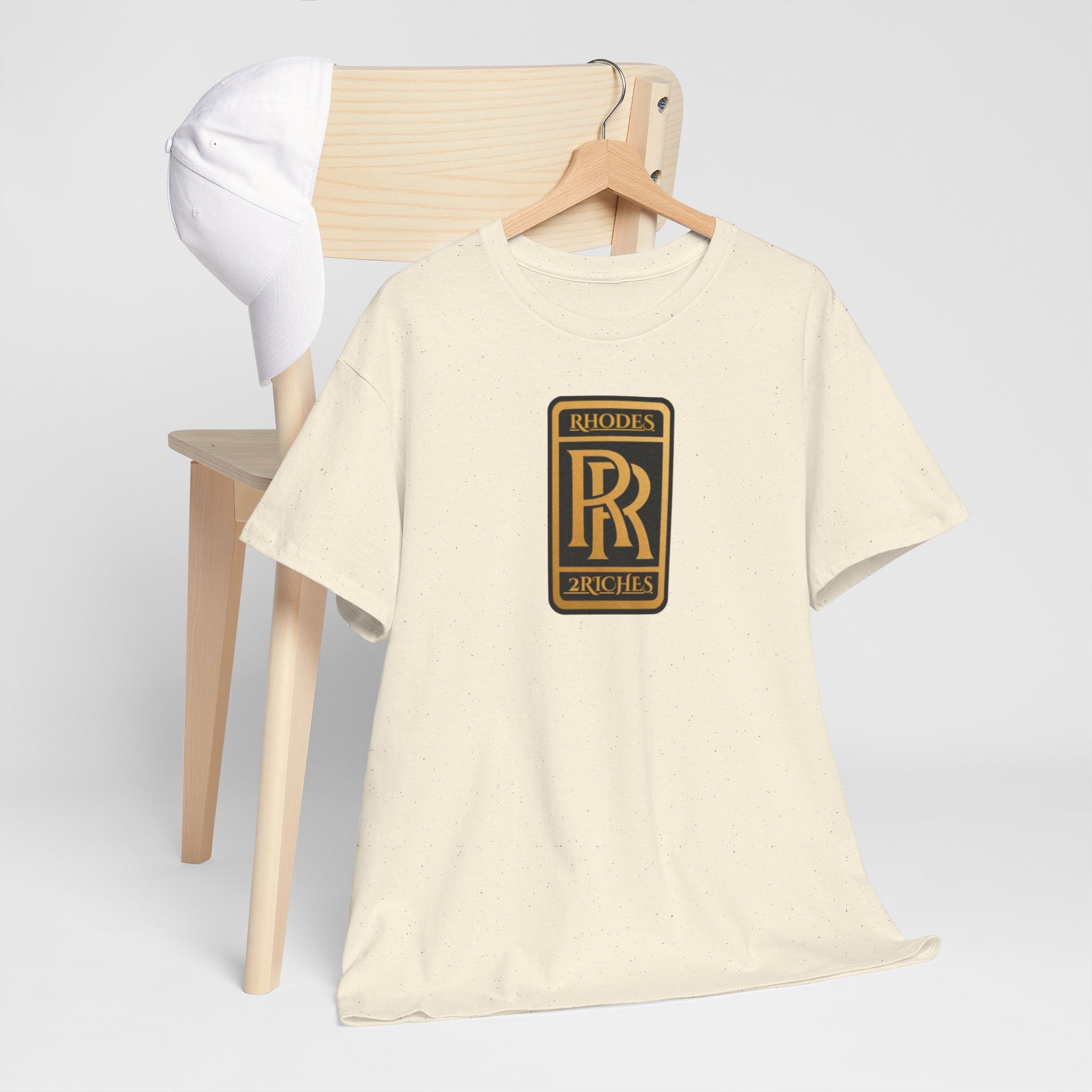 Rhodes 2 Riches Family Crest - Luxury Monogram Tee — 'RR' Rhodes & Riches Crest Cotton T-Shirt