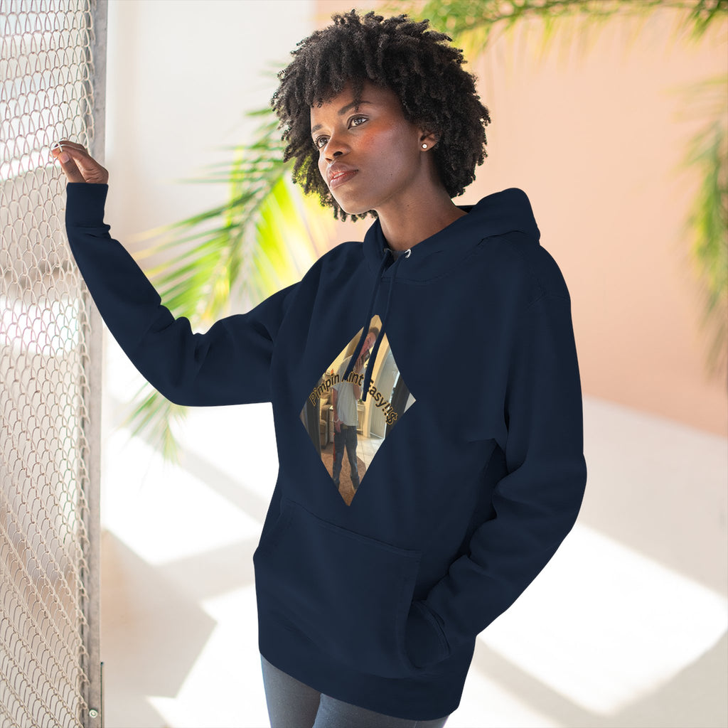 Pimpin Aint Easy (Ryder or Die Style)   Three-Panel Fleece Hoodie — Cozy Diamond Photo Graphic Pullover