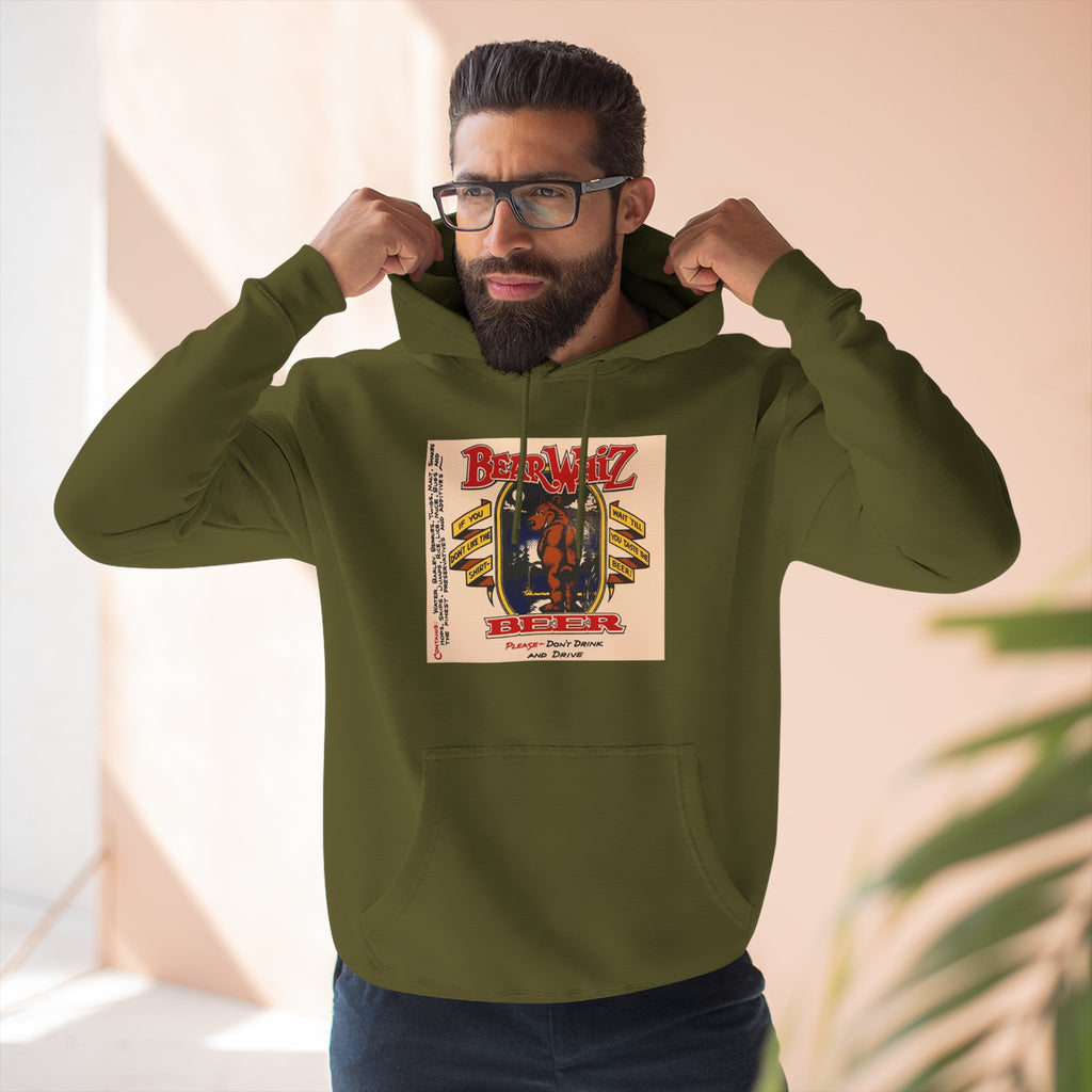 Bear Whiz Beer Original Brew Hoodie - "Bluegrass Revival" Music Poster Design