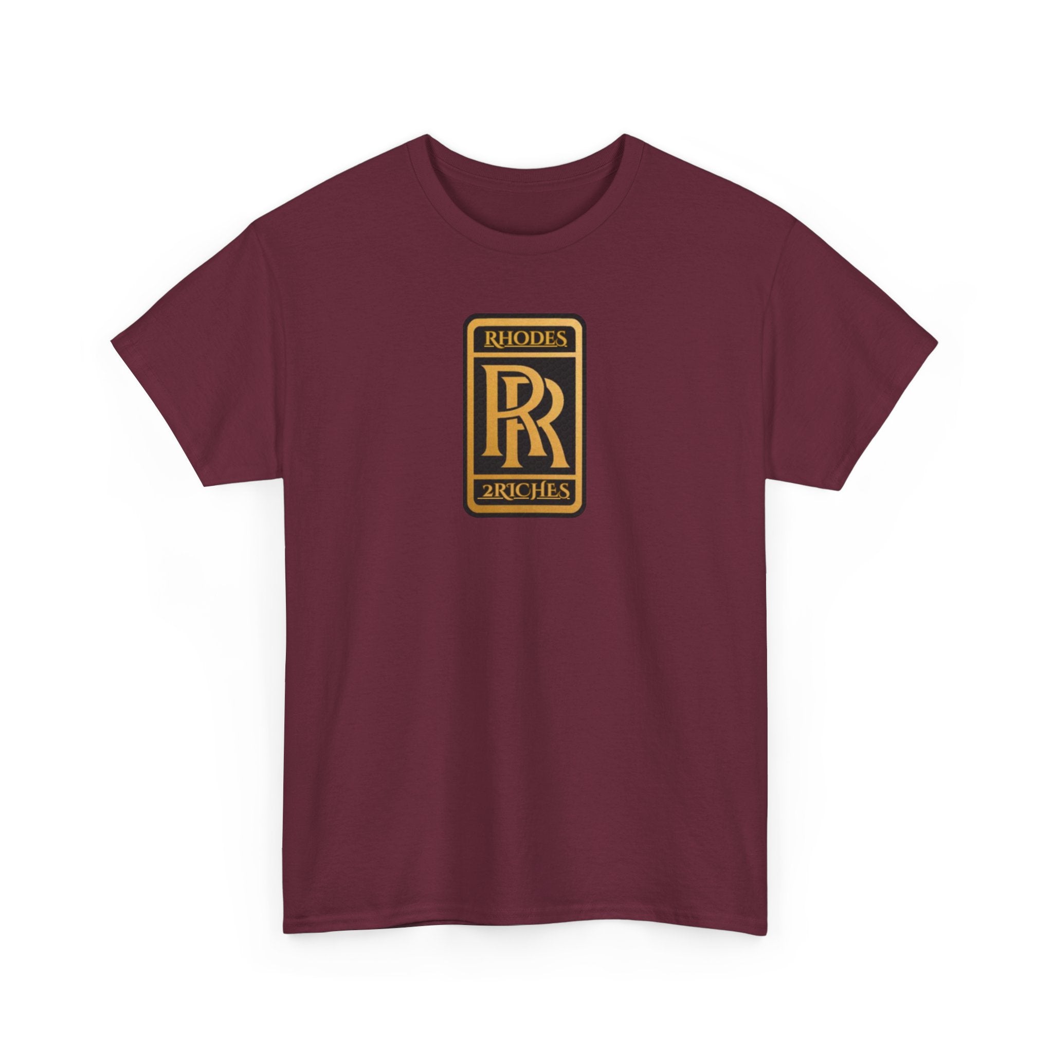 Rhodes 2 Riches Family Crest - Luxury Monogram Tee — 'RR' Rhodes & Riches Crest Cotton T-Shirt