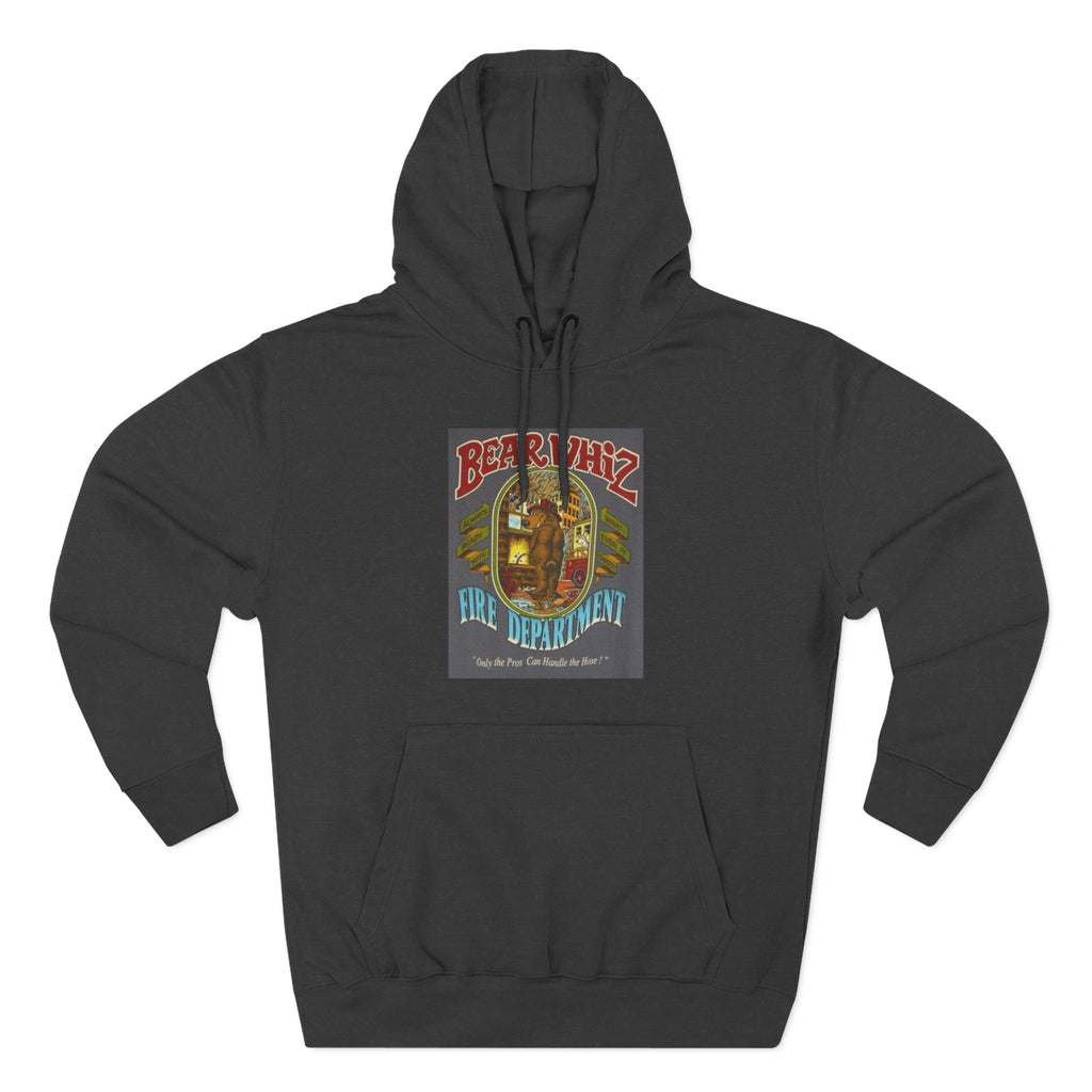 Bear Whiz Fire Department Hoodie — Vintage Bear Whiz Three-Panel Design