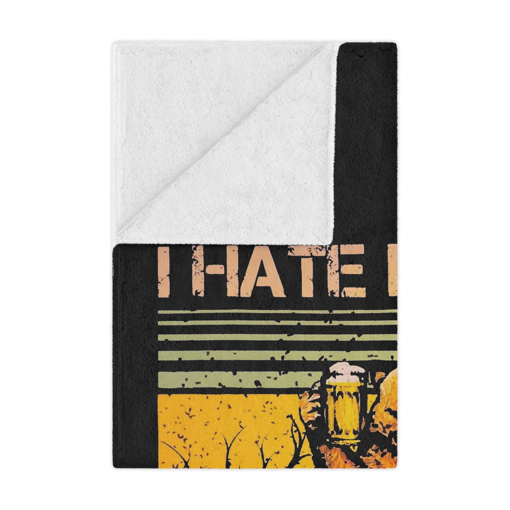 "I Hate People" Cozy Throw for Introverts & Cabin Vibes cozy comfort sleep trendy modern statement- Minky Blanket — Retro Bear
