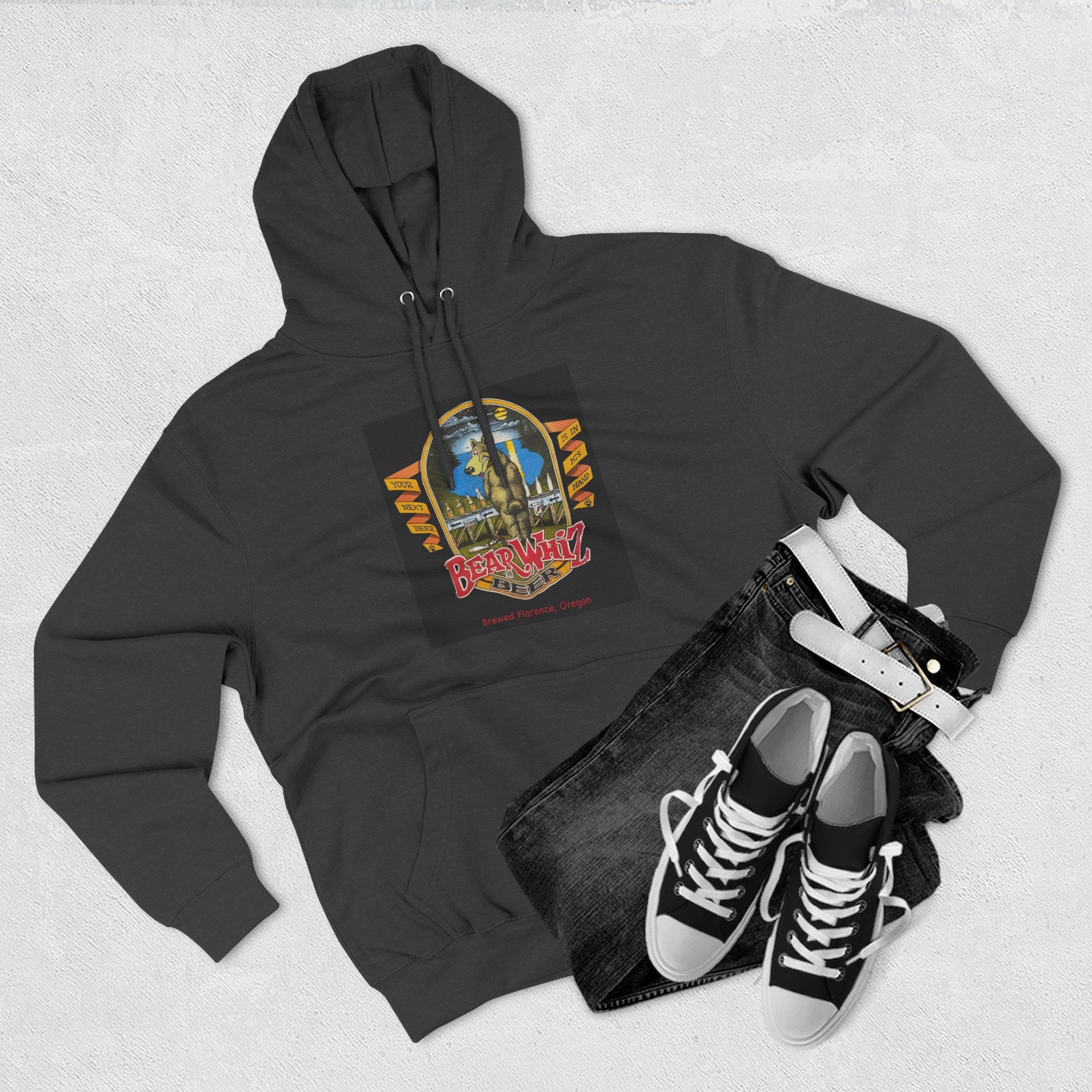 Bear Whiz Beer Original Hoodie — 'Beach Vibes' Graphic Pullover