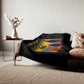 I Hate People Bear Sweatshirt Blanket — Retro Nature Throw for Introverts