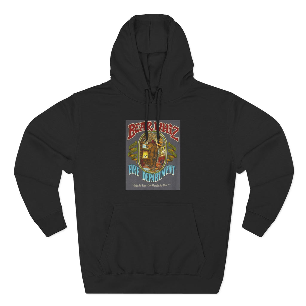 Bear Whiz Fire Department Hoodie — Vintage Bear Whiz Three-Panel Design
