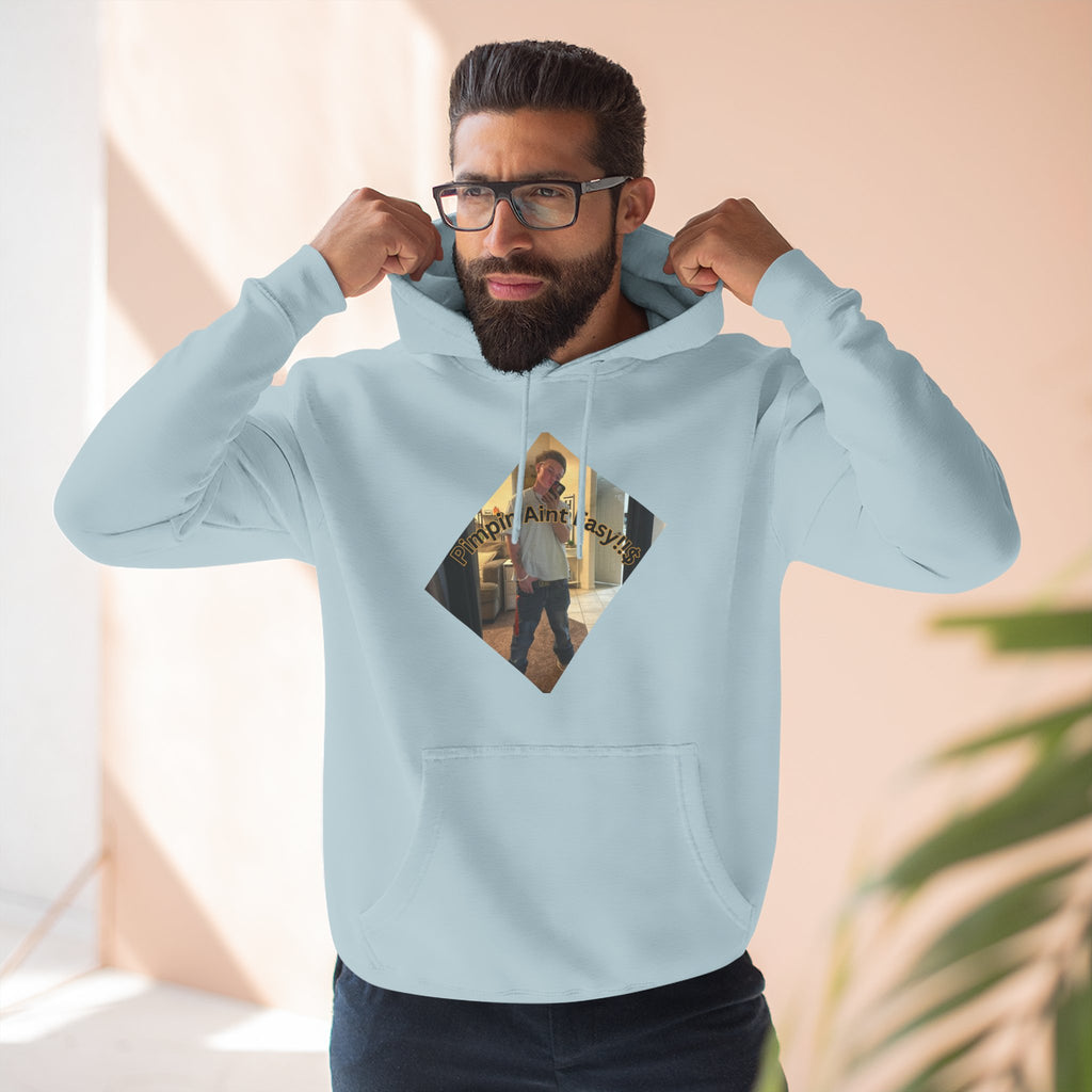 Pimpin Aint Easy (Ryder or Die Style)   Three-Panel Fleece Hoodie — Cozy Diamond Photo Graphic Pullover