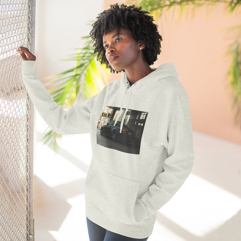 KISS MY license plate Photo Hoodie — Vintage Streetwear Pullover