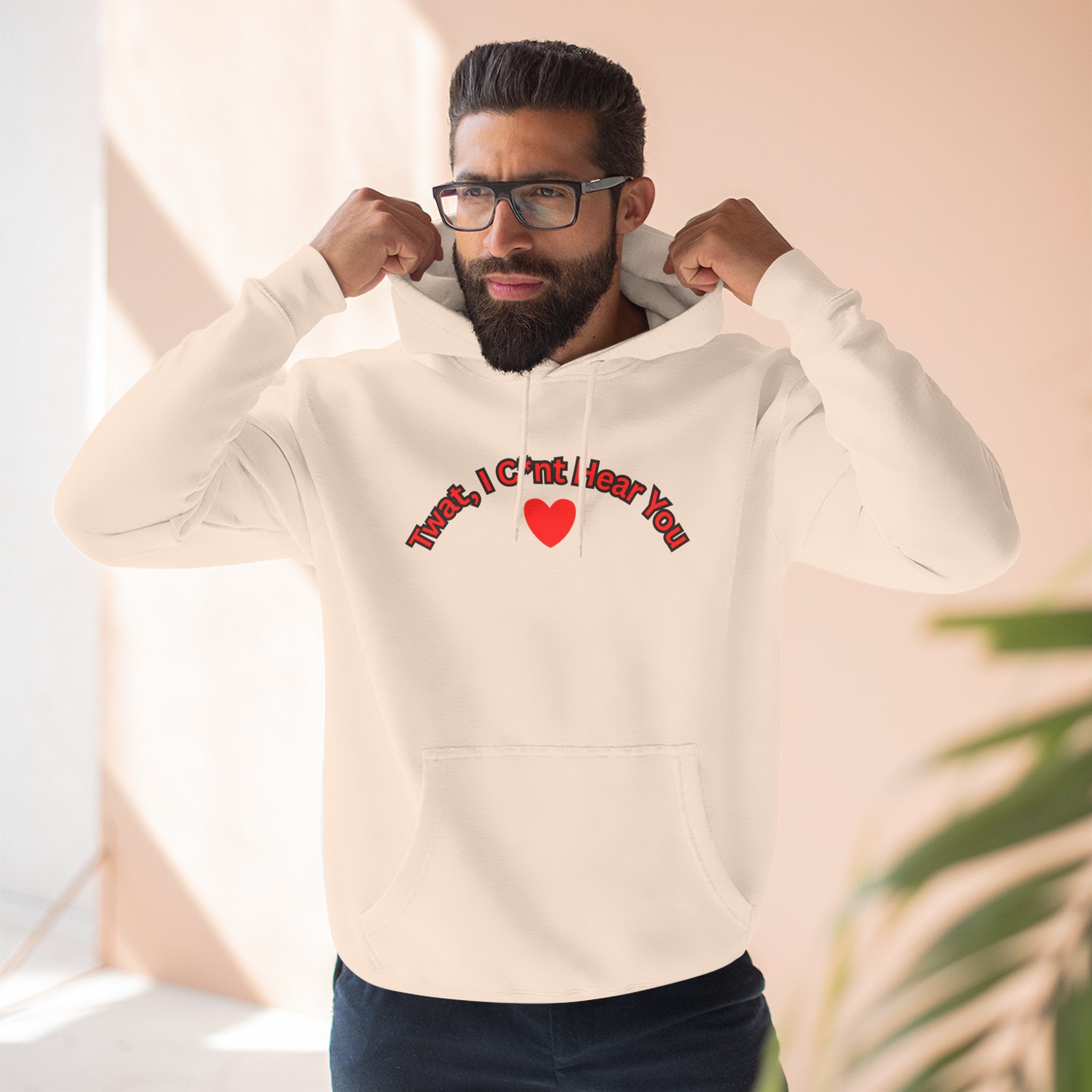 I cunt hear you 2 Three-Panel Fleece Hoodie
