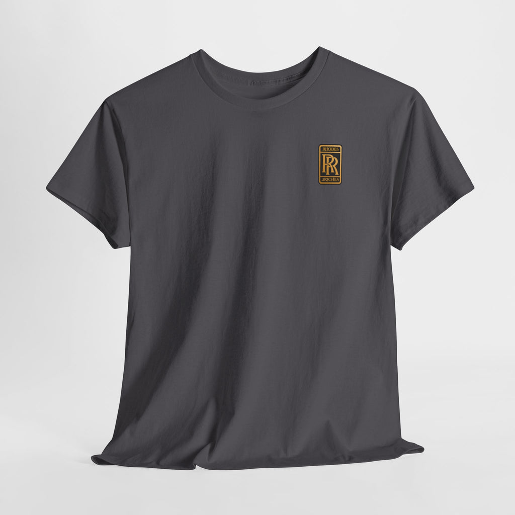 Rhodes 2 Riches Gold Family Crest Monogram Tee — Luxury RR Chest Patch T-Shirt