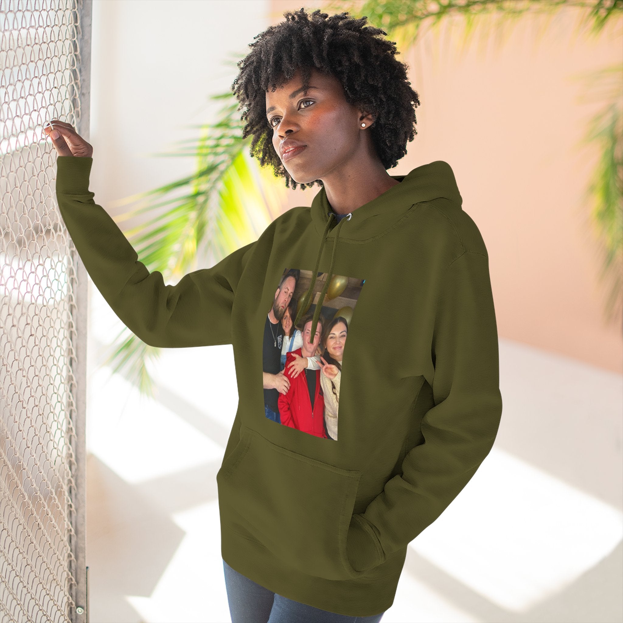 Family!!     Photo Collage Fleece Hoodie - Custom Group Portrait Pullover