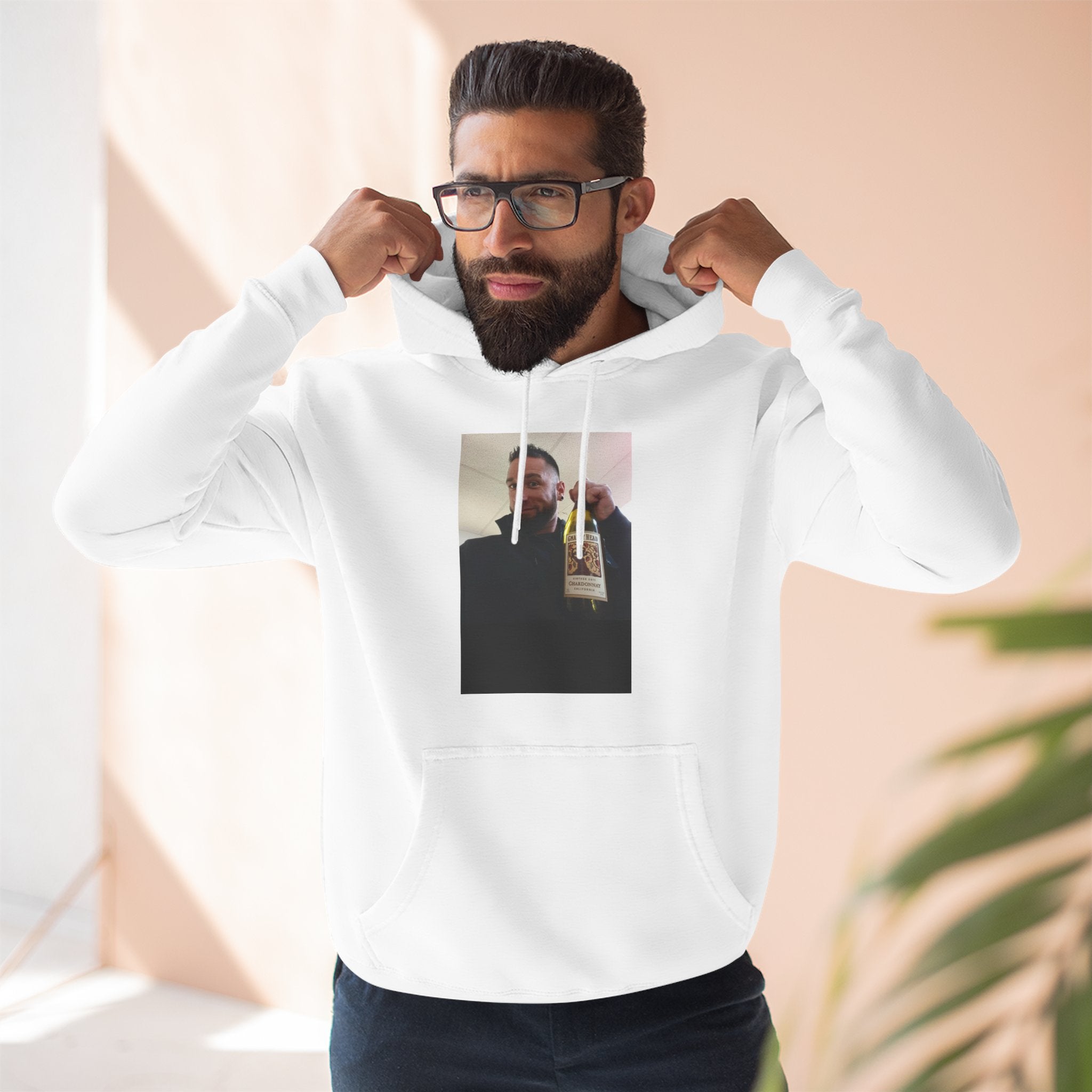 Shaun Says!      Three-Panel Fleece Hoodie – Vintage Photo Collage Printed Hoodie
