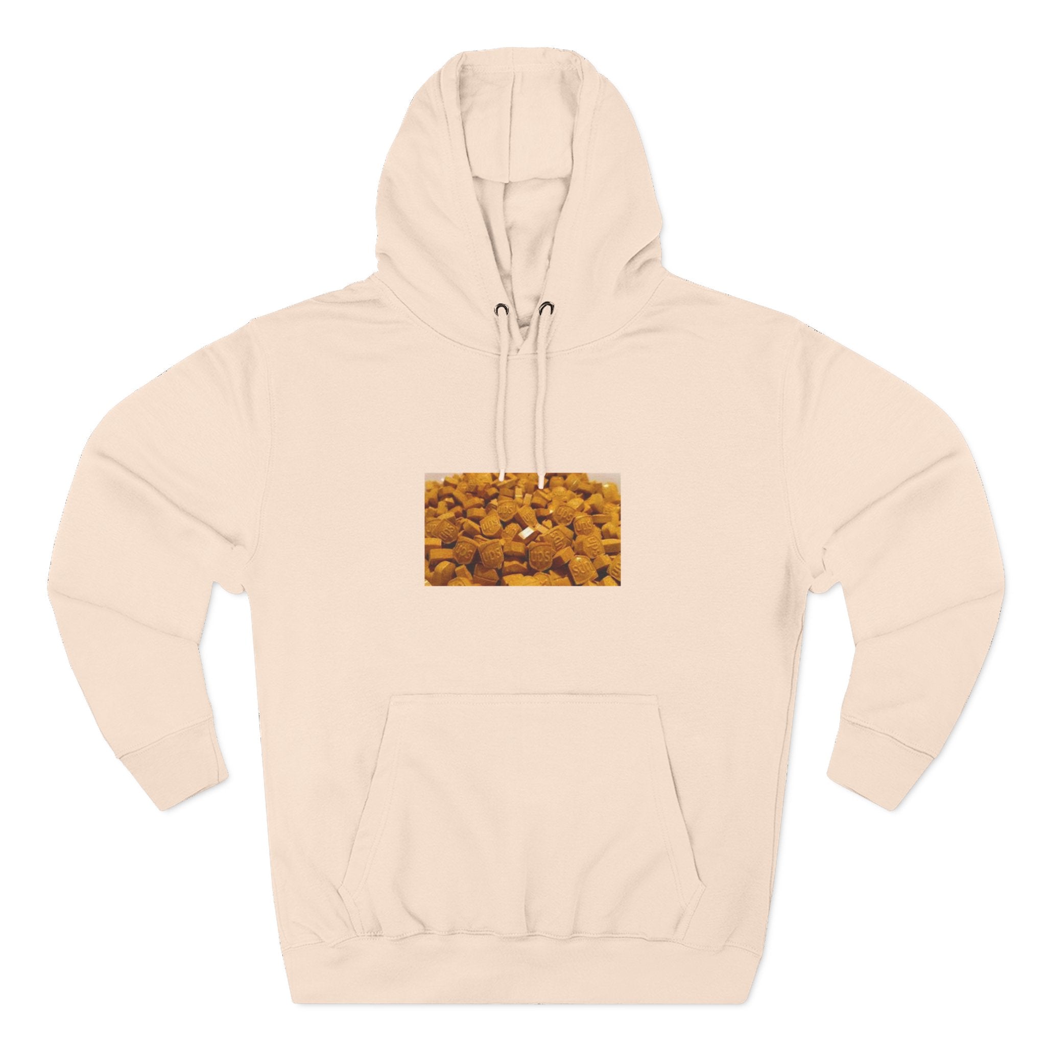 UPS Delivery Hoodie — Golden Nugget Pattern Chest Print Fleece Hoodie