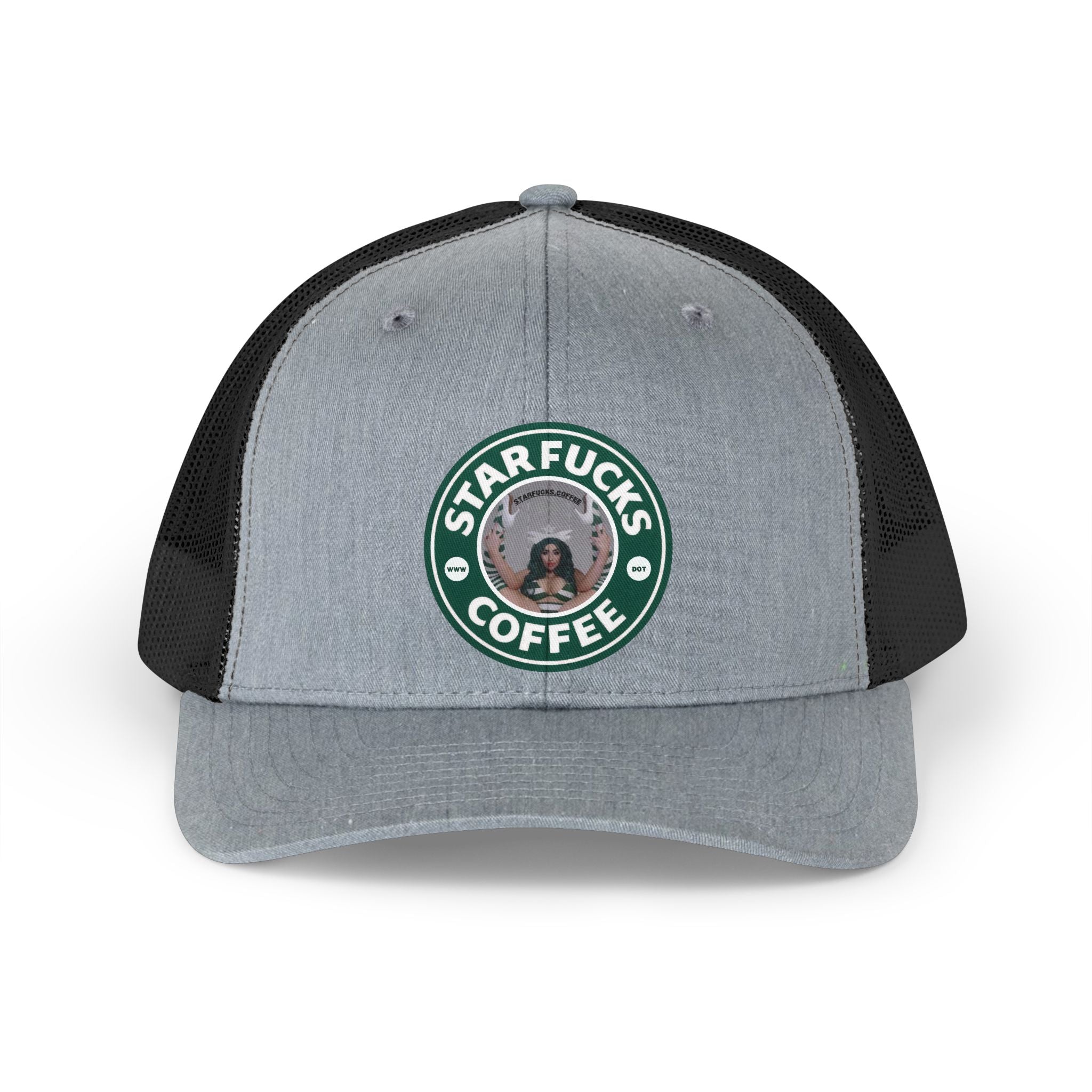 Starfucks.Coffee Retro Logo Mesh Cap fun comedy Trucker Hat