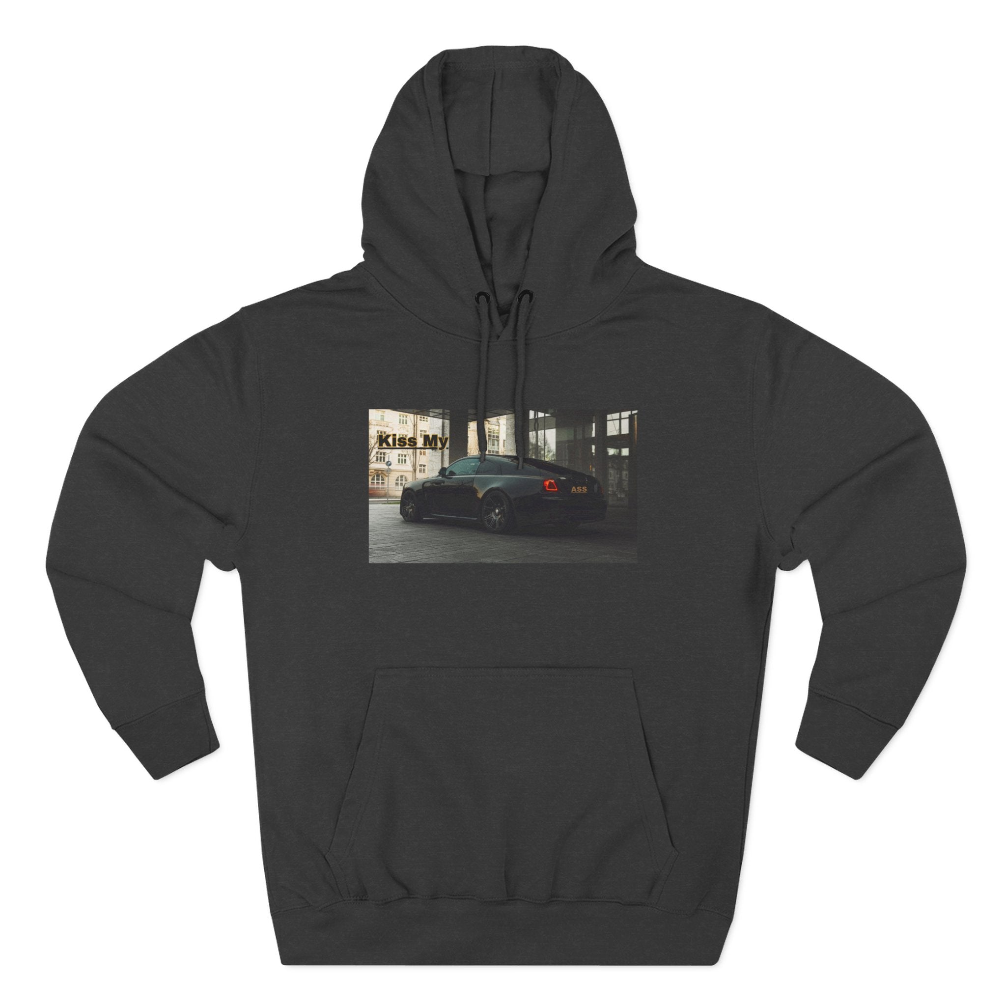 KISS MY license plate Photo Hoodie — Vintage Streetwear Pullover