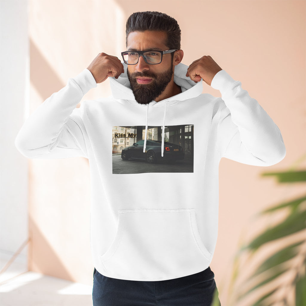 KISS MY license plate Photo Hoodie — Vintage Streetwear Pullover