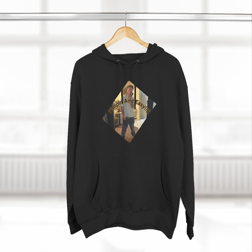 Pimpin Aint Easy (Ryder or Die Style)   Three-Panel Fleece Hoodie — Cozy Diamond Photo Graphic Pullover