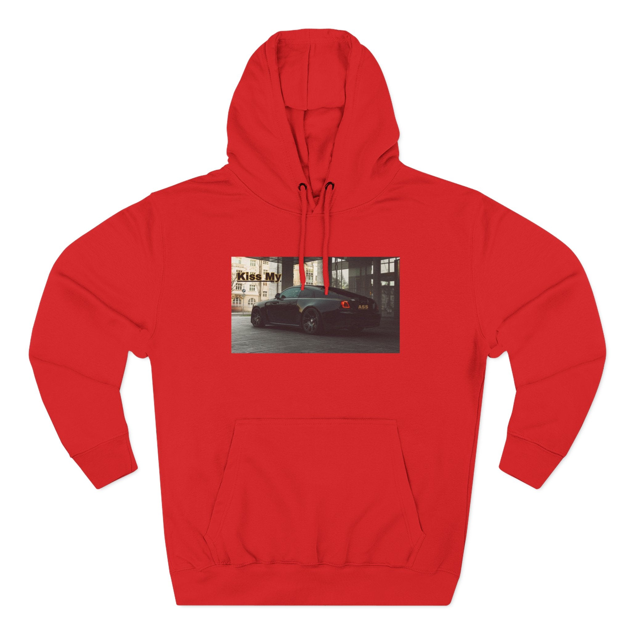KISS MY license plate Photo Hoodie — Vintage Streetwear Pullover