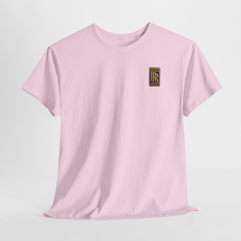 Rhodes 2 Riches Gold Family Crest Monogram Tee — Luxury RR Chest Patch T-Shirt