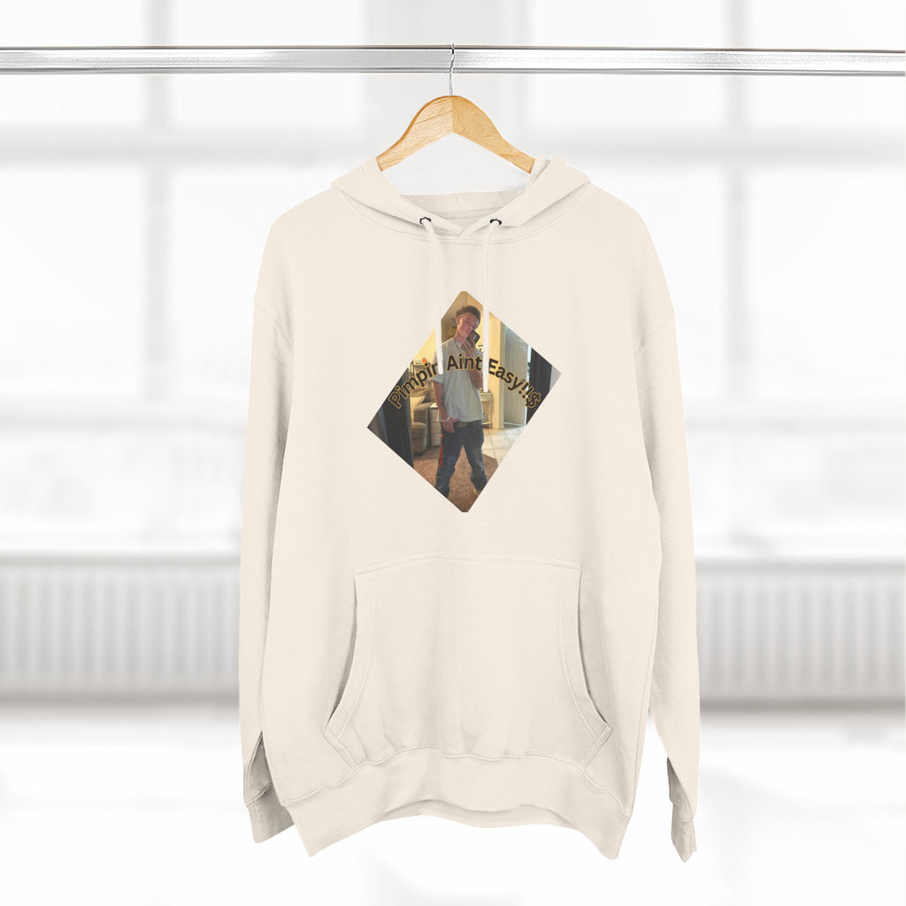 Pimpin Aint Easy (Ryder or Die Style)   Three-Panel Fleece Hoodie — Cozy Diamond Photo Graphic Pullover