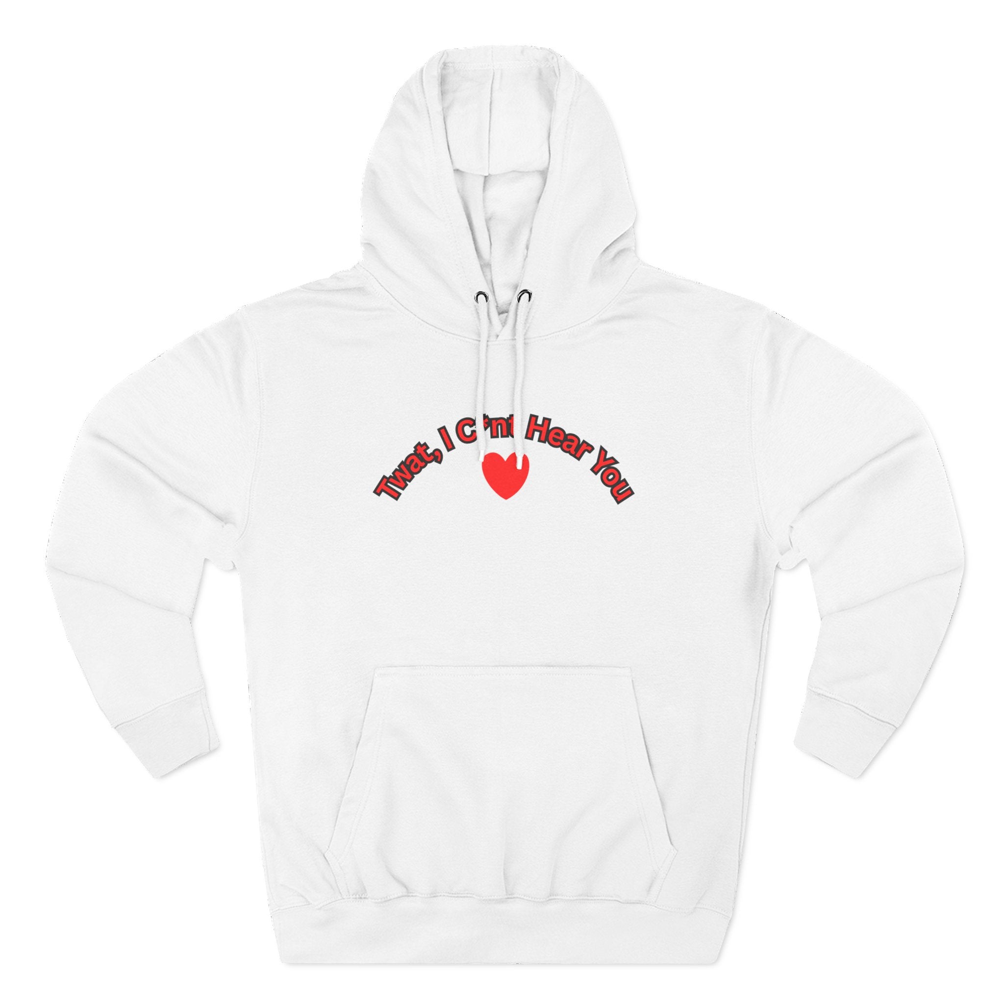 I cunt hear you 2 Three-Panel Fleece Hoodie