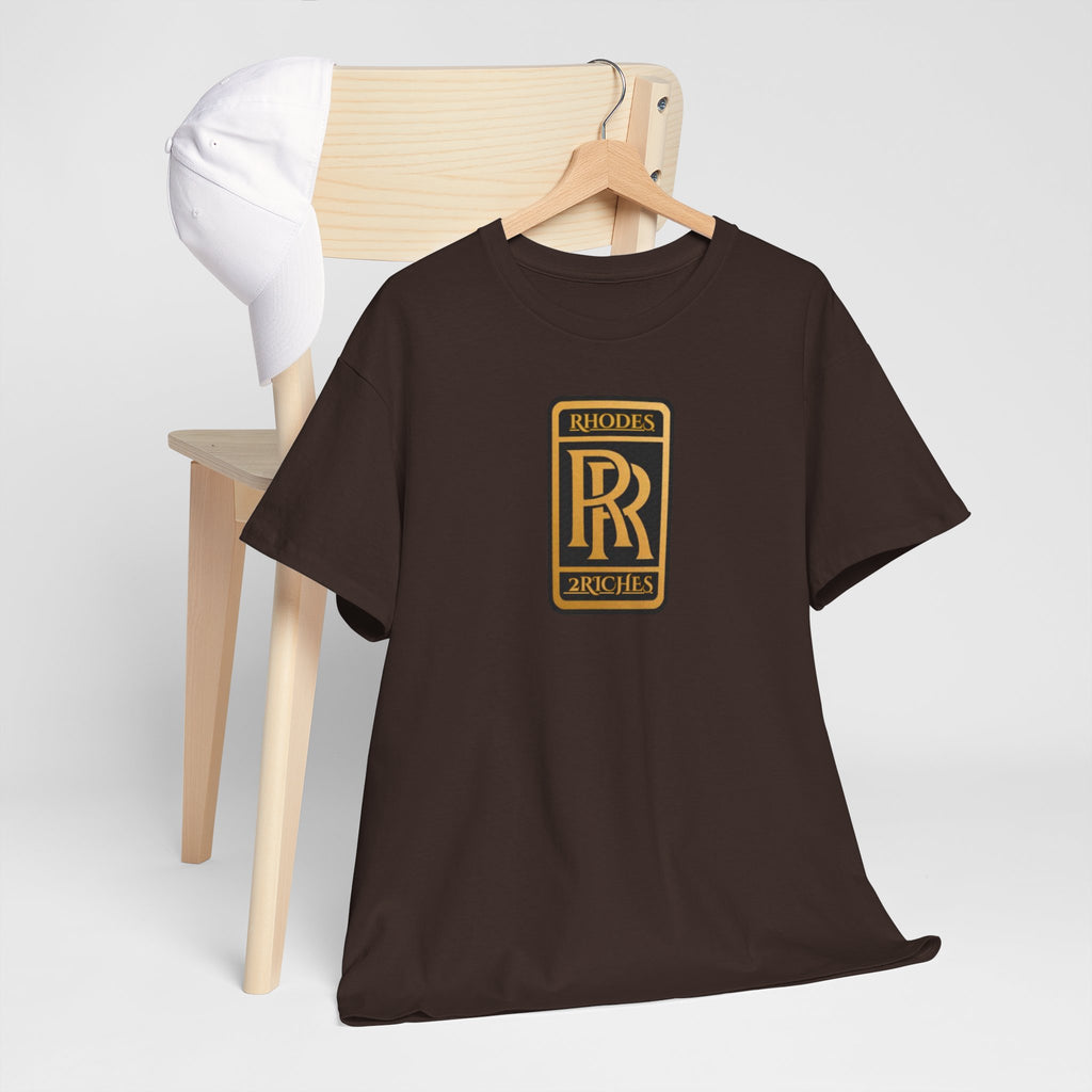 Rhodes 2 Riches Family Crest - Luxury Monogram Tee — 'RR' Rhodes & Riches Crest Cotton T-Shirt
